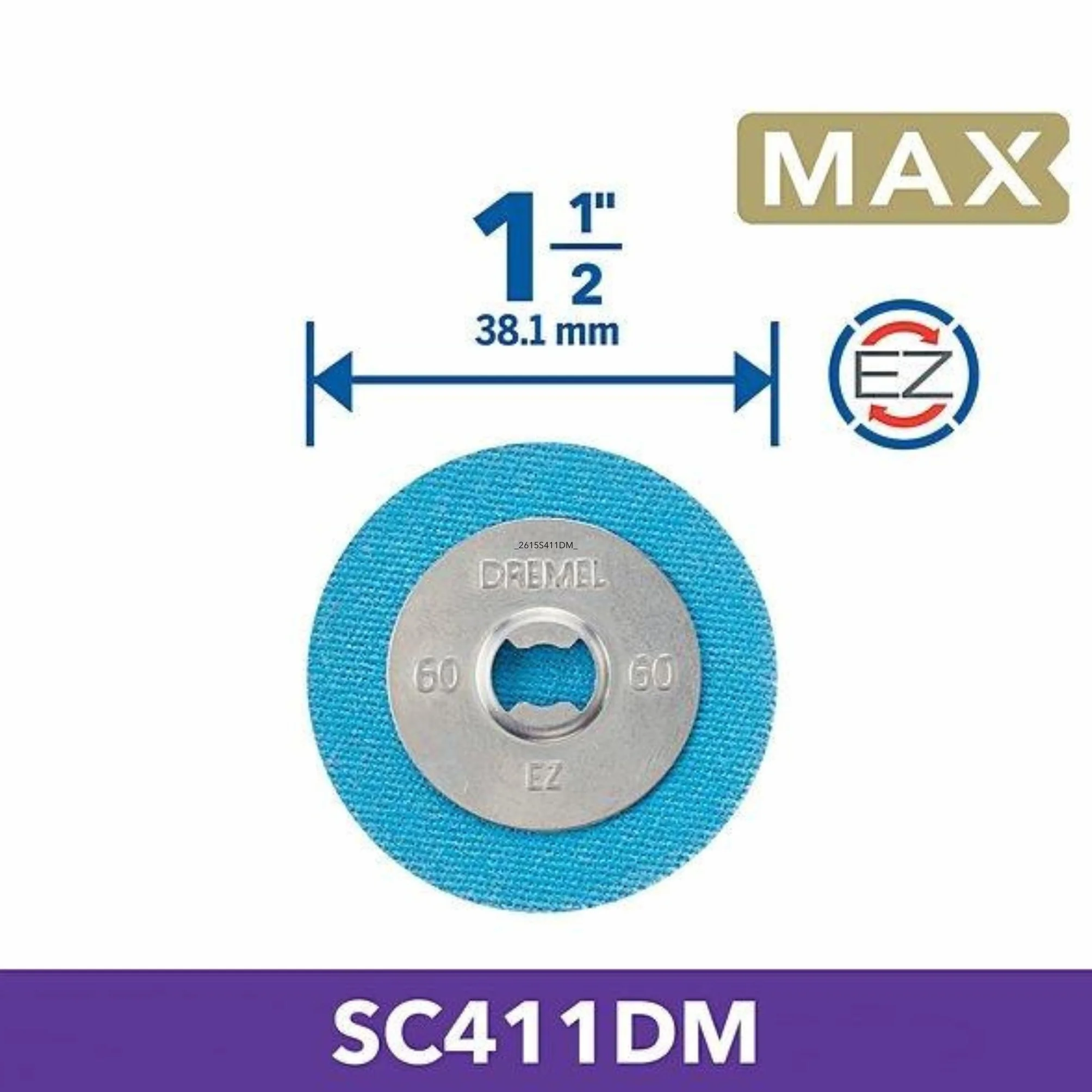 Dremel MAX wysokowydajna tarcza szlifierska (SC411DM), 3 tarcze szlifierskie z tlenku glinu o średnicy 3,2 mm do kształtowania/wygładzania drewna, tworzywa sztucznego, metalu