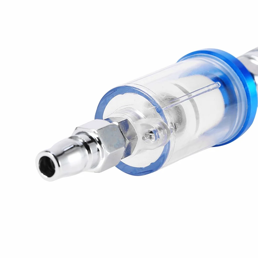Tbest Filtr pistoletu malarskiego, filtr sprężarki Aria, spray czekan Filtr powietrza Filtr wody Filtr przezroczysty Separator wilgoci Mini filtr powietrza Sprężarka powietrza