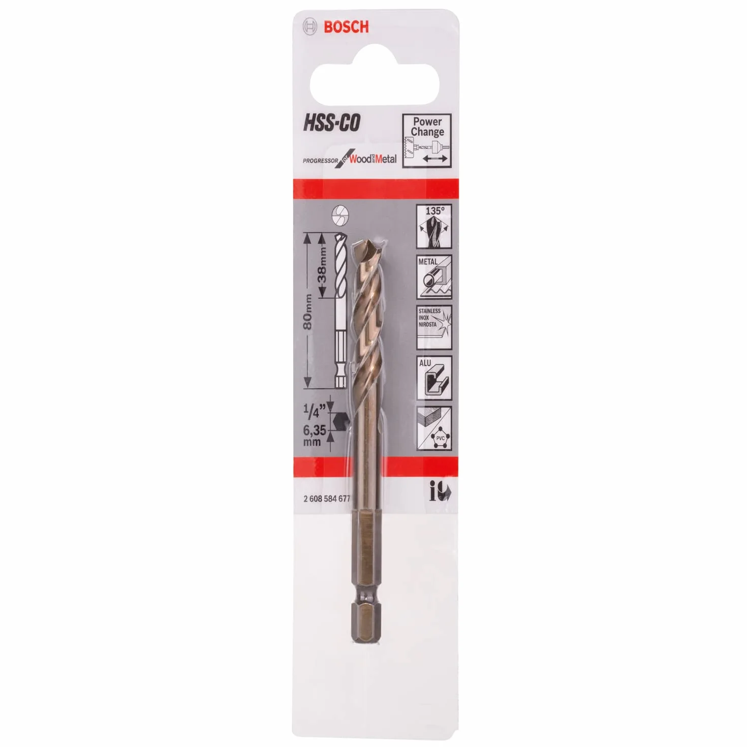 Bosch Profesional Wiertło centrujące HSS-Co 80