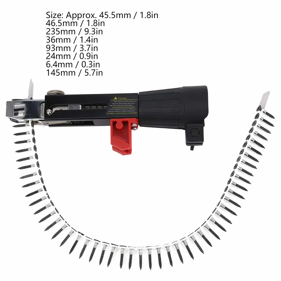 Adapter do pistoletu śrubowego automatyczny pistolet do gwoździ łańcuchowych wiertarka urządzenie do wkręcania śrub narzędzie do obróbki drewna do gwoździ, wiertarki