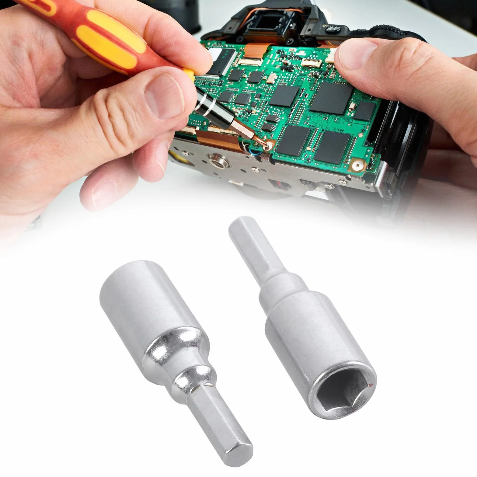 Adapter bitowy 4 mm do 6,35 mm tuleja gniazdowa sześciokątny przetwornik adapter gniazdo do śrubokręta wiertarka elektroniczny konwerter bitów