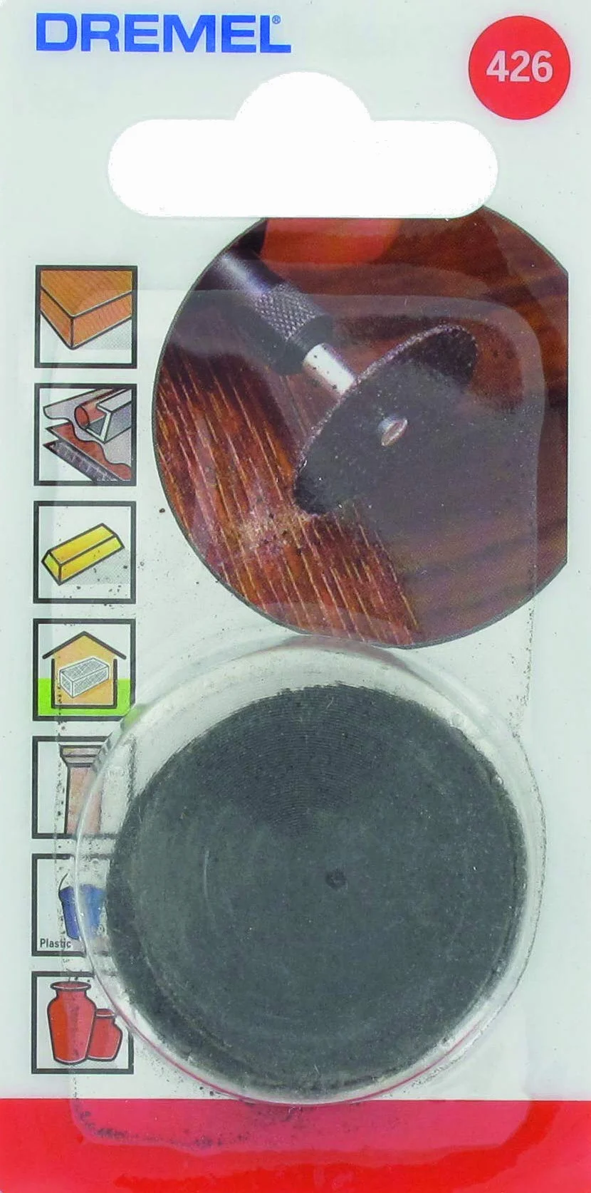 Dremel 426 tarcza tnąca wzmocniona włóknem szklanym, zestaw akcesoriów do narzędzi wielofunkcyjnych z 5 tarczami tnącymi 32 mm do rowkowania, frezowania i cięcia metalu, drewna i tworzywa sztucznego