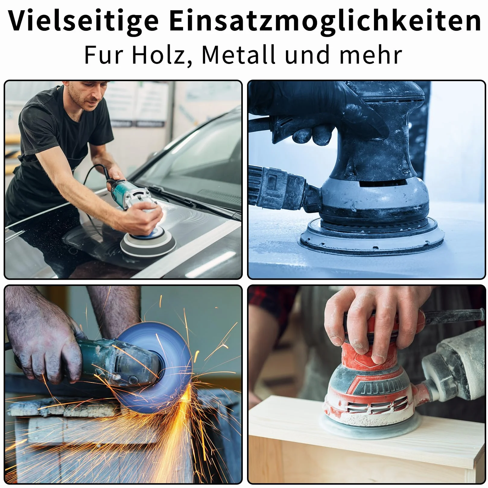 Talerz szlifierski 125 mm, płyta szlifierska 125 mm z 8 otworami, kompatybilna z Bosch PEX 300 AE PEX 400 AE, szlifierka mimośrodowa, talerz szlifierski, płyta szlifierska z systemem Hook i Loop do