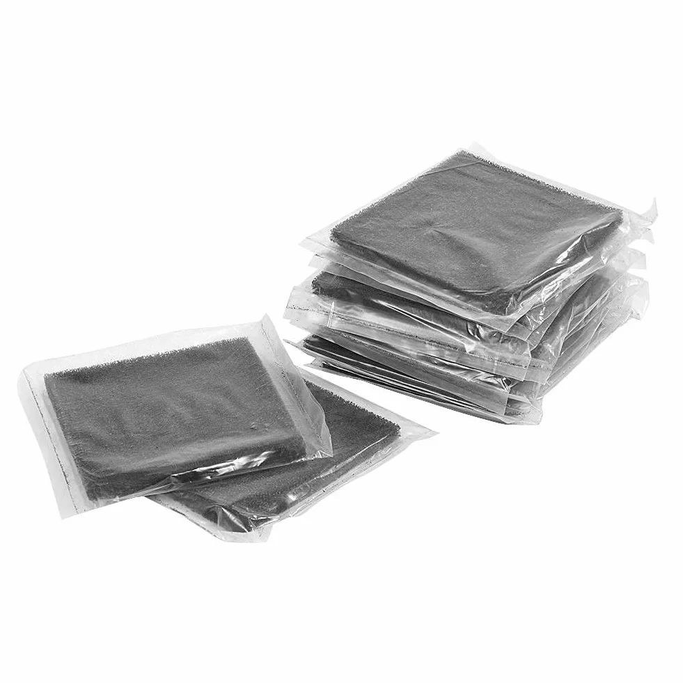 Filtry z węglem aktywnym 10 szt. 13 cm x 13 cm do lutowania pochłaniacza dymu
