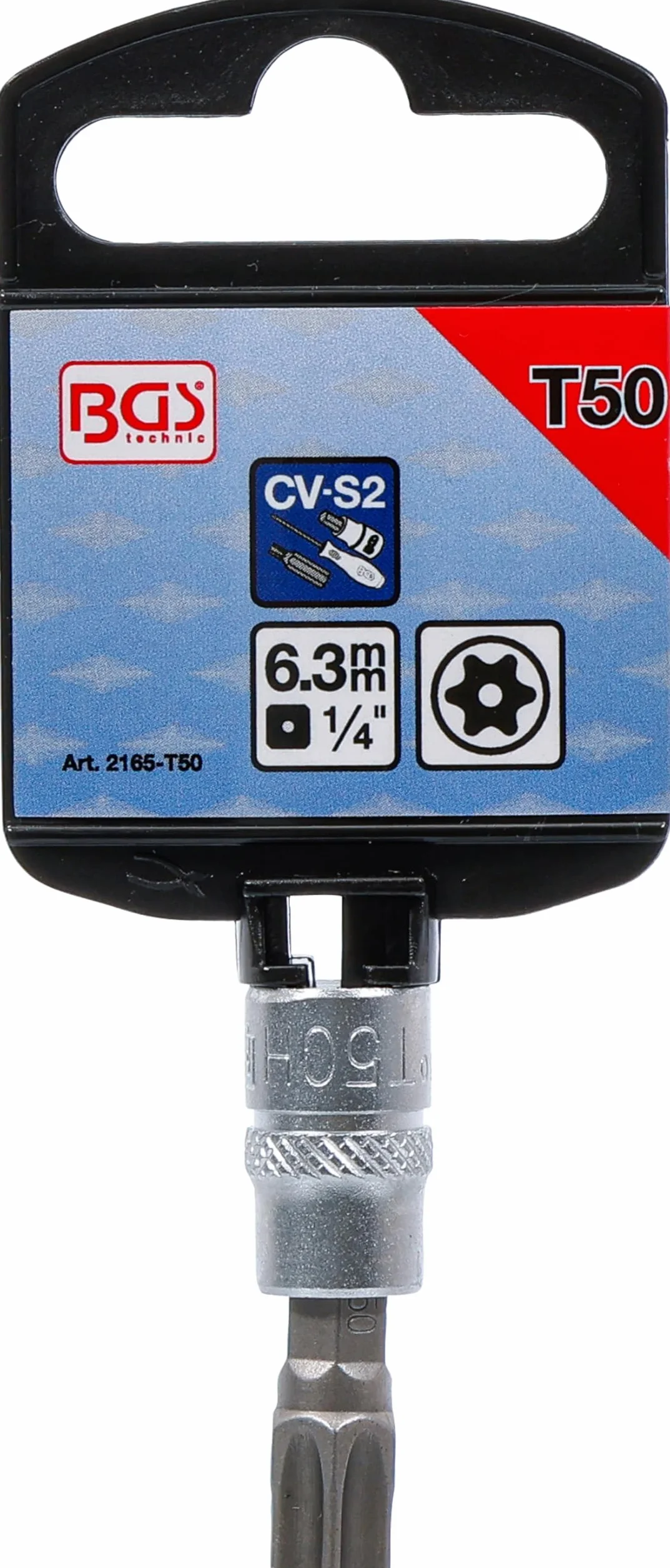 BGS 2165-T50 | Nasadka do bitów | 6,3 mm (1/4") | profil T (do Torx) z otworem T50