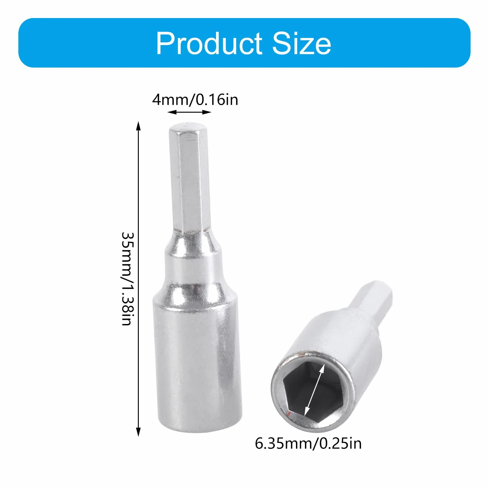 Adapter bitowy 4 mm do 6,35 mm tuleja gniazdowa sześciokątny przetwornik adapter gniazdo do śrubokręta wiertarka elektroniczny konwerter bitów