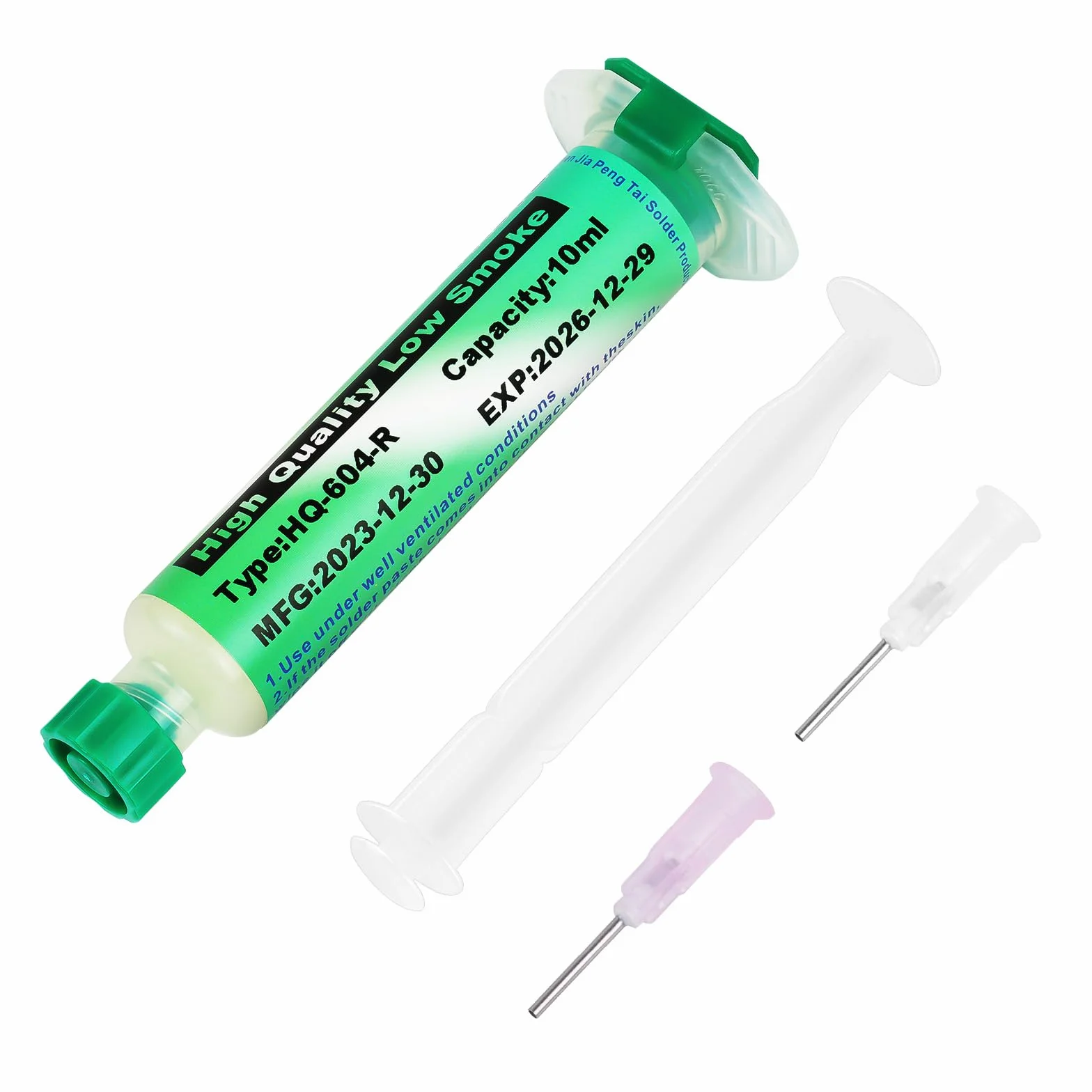 Flintronic Lut topnikowy, 10 ML bezołowiowy topnik w strzykawce z 2 igłami i 1 tłoczkiem, strzykawka do topnika bez potrzeby czyszczenia, pasty topnikowe do lutowania BGA, IC, PCB, CPU, LED, SMT