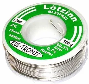 Elektronika bezołowiowa cyna lutownicza drut lutowniczy 1 mm 100 g