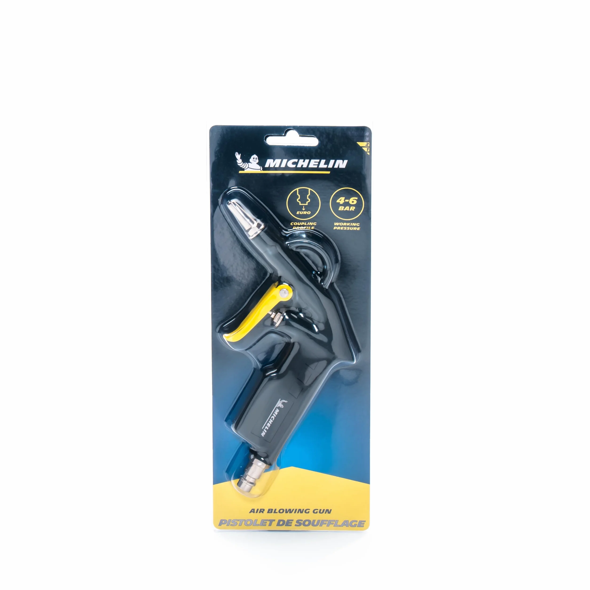 Michelin Pistolet na sprężone powietrze, Mieszek z krótką lufą 25 mm, zużycie powietrza 300 l/min, maksymalne ciśnienie. 8 barów, aluminium