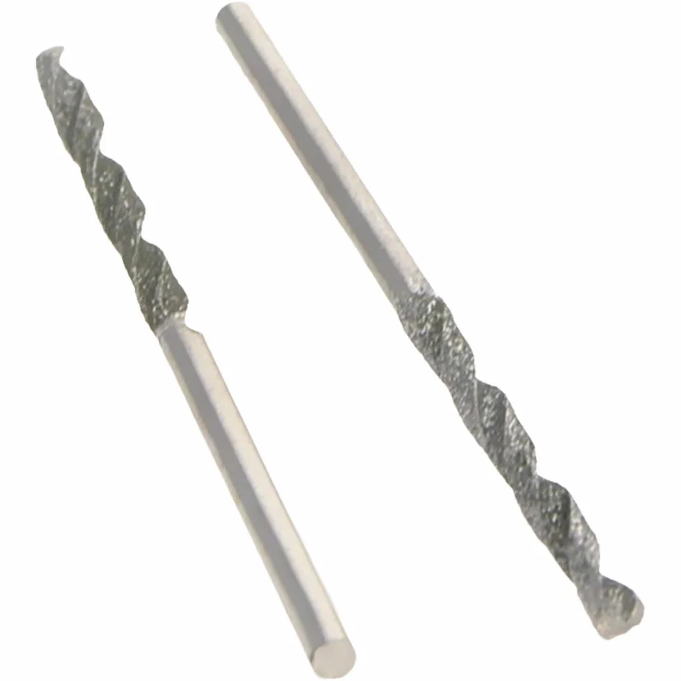 Utoolmart 2,5 mm Emery wiertła spiralne stal szybkotnąca do wiercenia biżuterii, ceramiki, szkła, materiałów półprzewodnikowych 2 szt