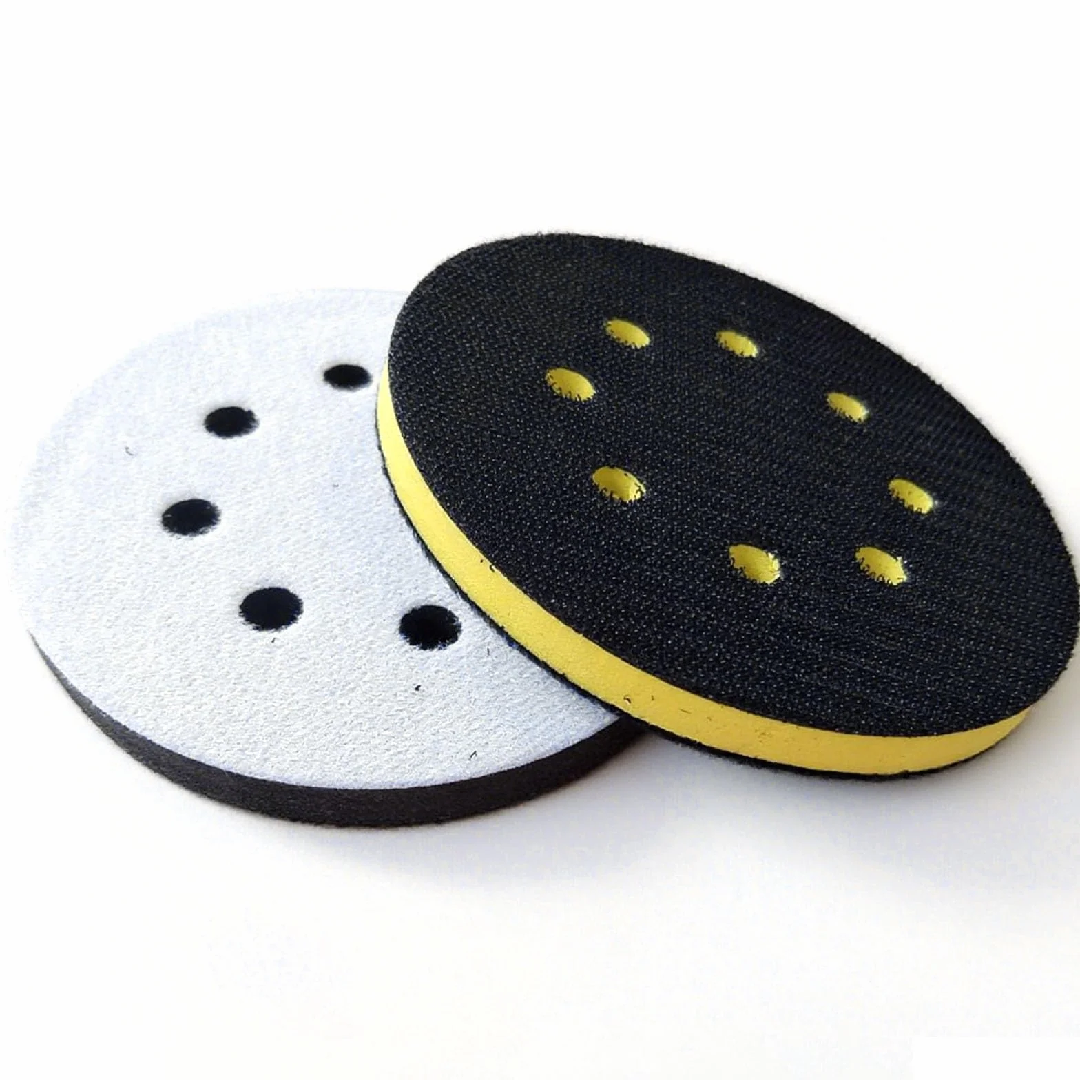 2 sztuki 8 otwory 125 mm gąbka Interface Pad podkładka z rzepem do tarczy szlifierskiej, Pad Saver 125mm, osłona tarczy szlifierskiej z miękką podkładką, pianka do szlifierki orbitalnej