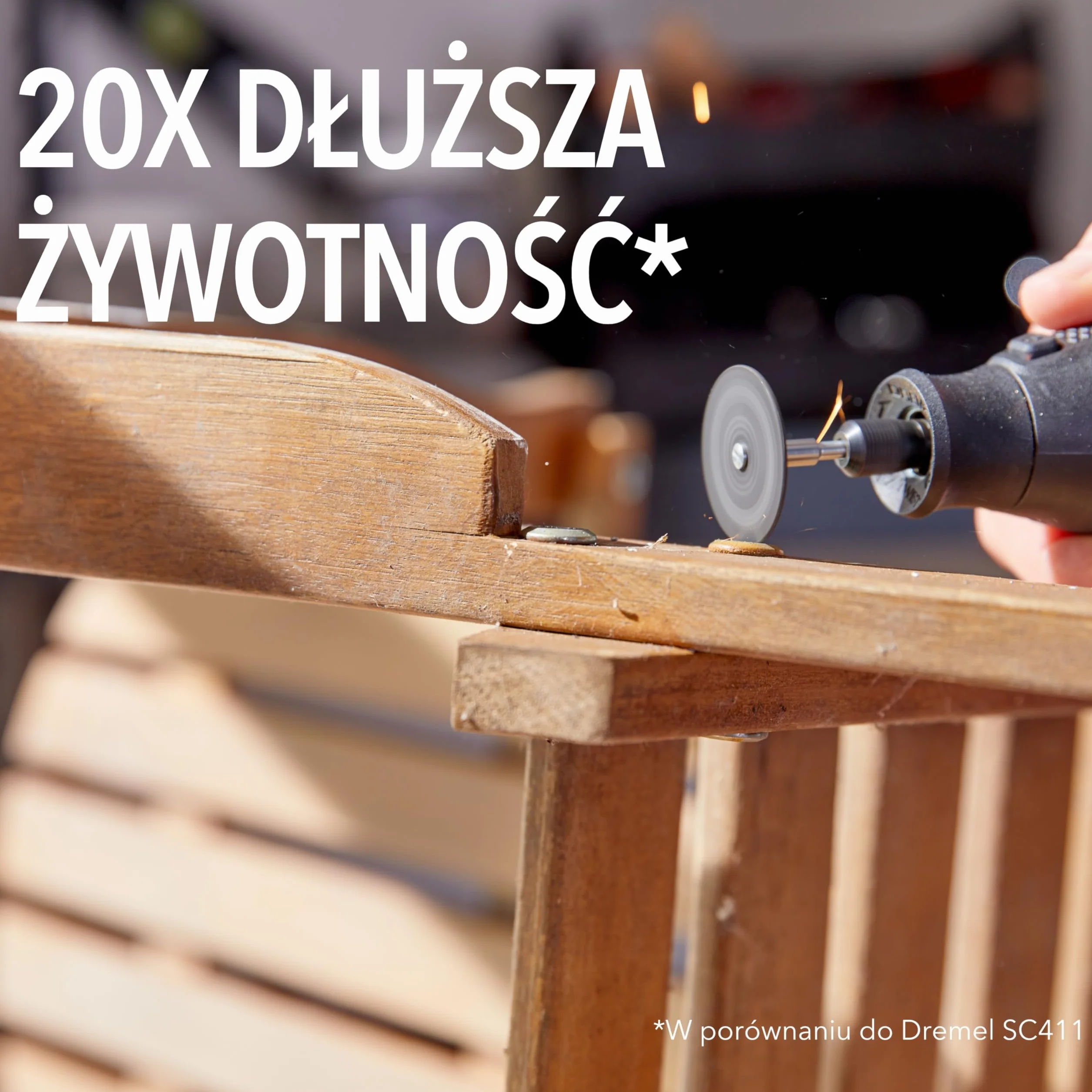 Dremel MAX wysokowydajna tarcza szlifierska (SC411DM), 3 tarcze szlifierskie z tlenku glinu o średnicy 3,2 mm do kształtowania/wygładzania drewna, tworzywa sztucznego, metalu