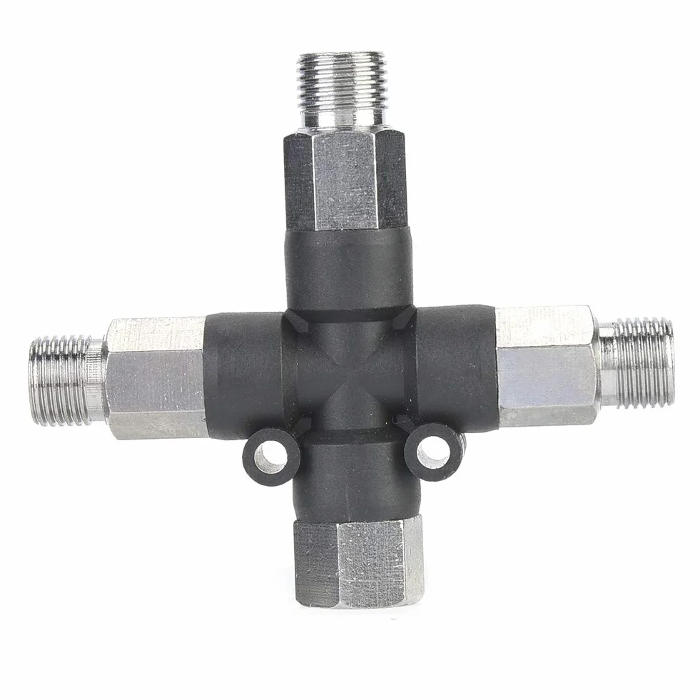 3-Dro?ny Adapter Rozdzielacza Powietrza do Aerografu, Z??cze W??a 1/8", Metalowy Dystrybutor Powietrza do Po??cze¨½ Aerografu