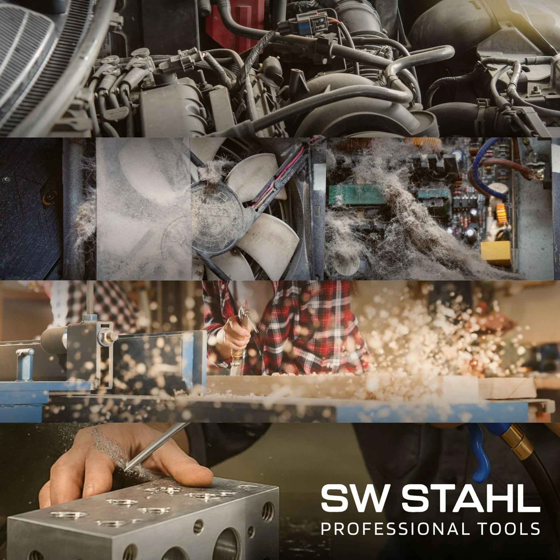 SW-Stahl 21517L pistolet do wydmuchiwania sprężonego powietrza 250 mm