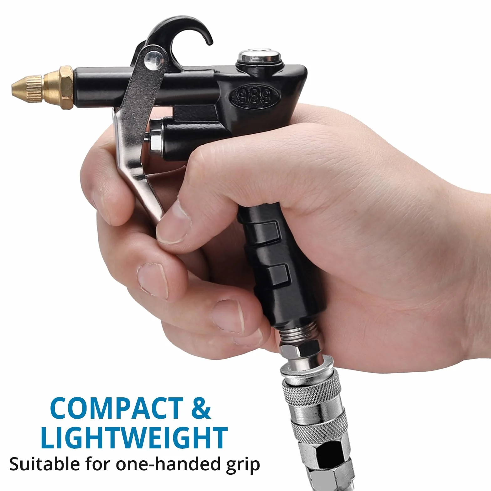 AUTOUTLET 2 x pistolet na sprężone powietrze do szybkozłączki 1/4" BSP, wysokociśnieniowy pistolet wydmuchowy z 6 dyszami i regulowanym wlotem powietrza, pistolet do wydmuchiwania sprężonego powietrza