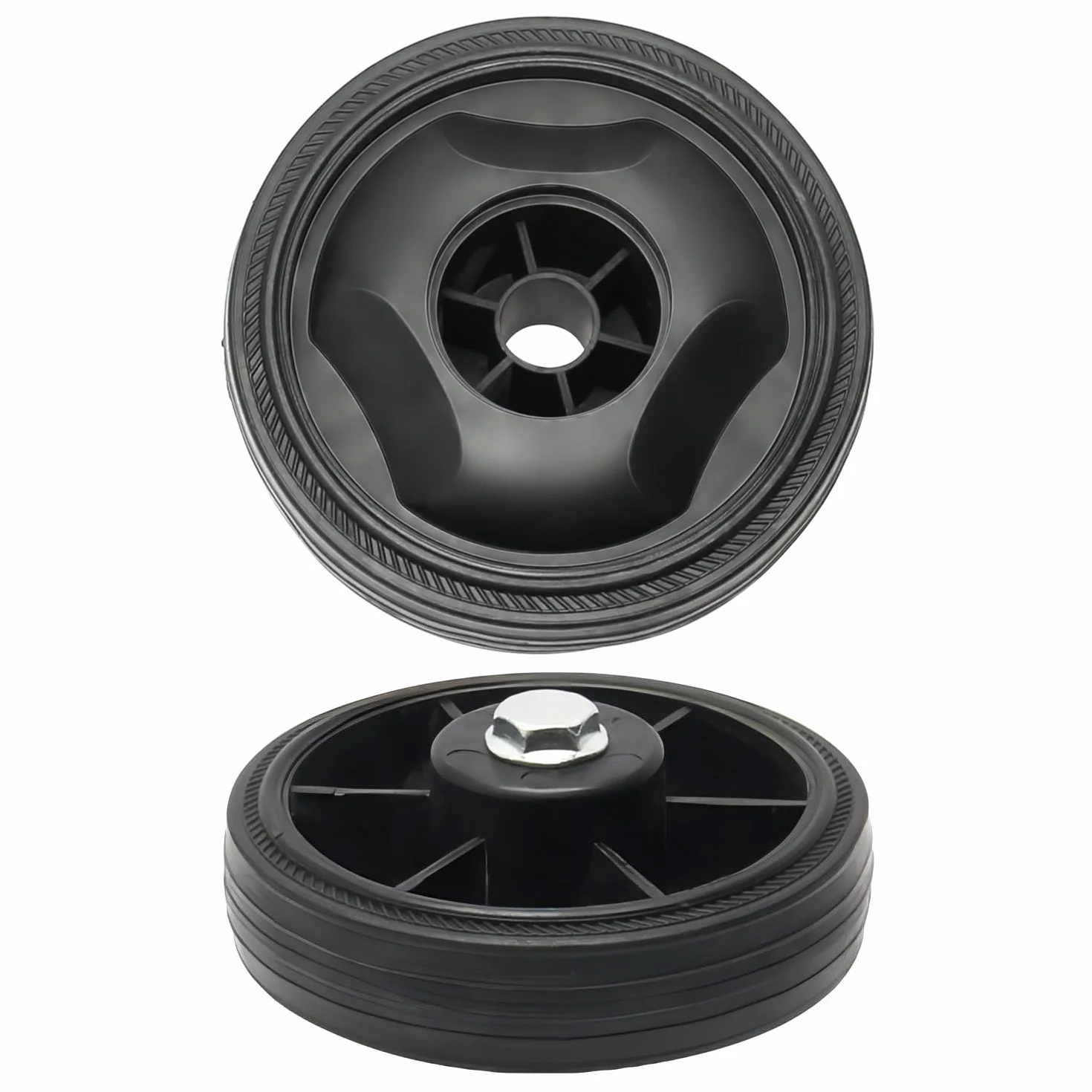 Othmro Plastikowe koło do sprężarki powietrza 115 mm, średnica zewnętrzna 28 mm, 2 szt