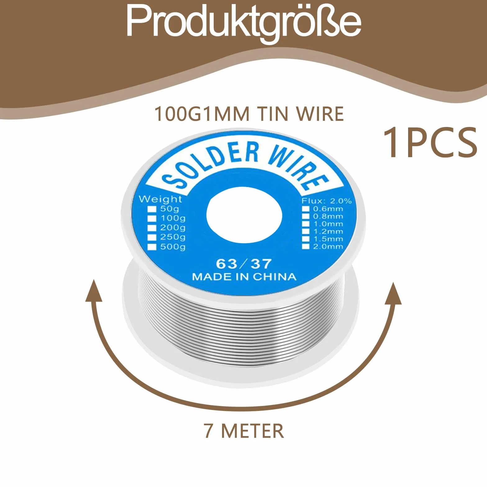 Cyna do lutowania z topnikiem, drut lutowniczy 1 mm, przewód lutowniczy z rdzeniem kalafonii 7 m, drut lutowniczy o niskiej temperaturze do napraw elektroniki i projektów DIY