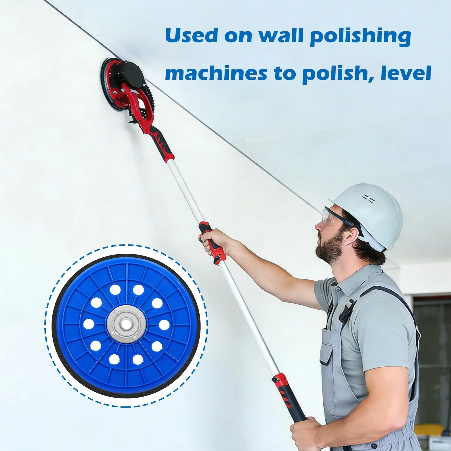 Talerz szlifierski Ø 215 mm, podkładka zapasowa do szlifierki, akcesoria do 10-otworowej bezpyłowej szlifierki, tarcza szlifierska M14 do szlifierki żyrafy sufitowej szlifierki długiej szyi