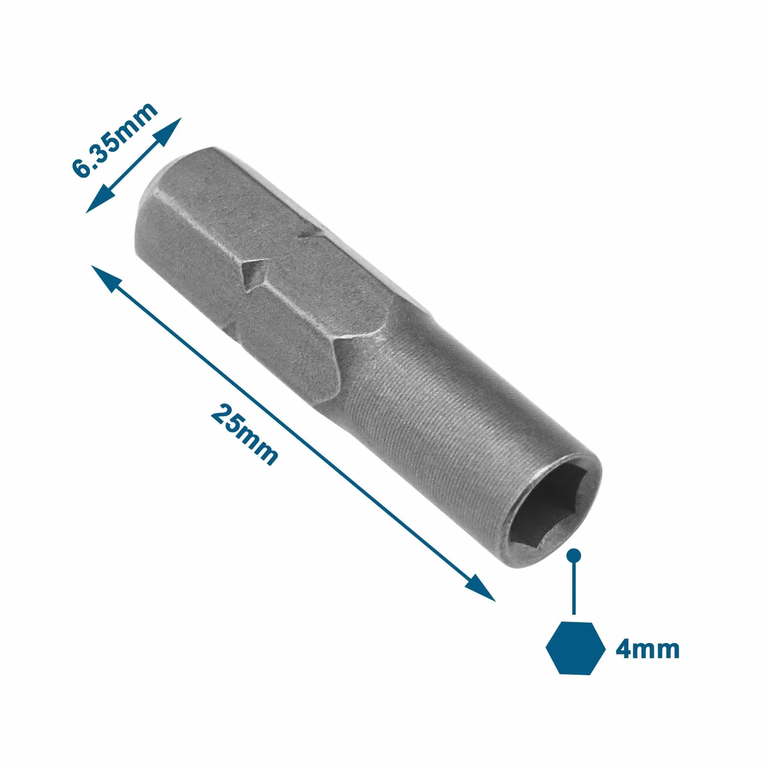 ECSiNG 2 sztuki ręczny/elektryczny śrubokręt adapter śrubokręt z uchwytem sześciokątnym precyzyjny adapter bit 6,35 mm 1/4" adapter bitowy 4 mm