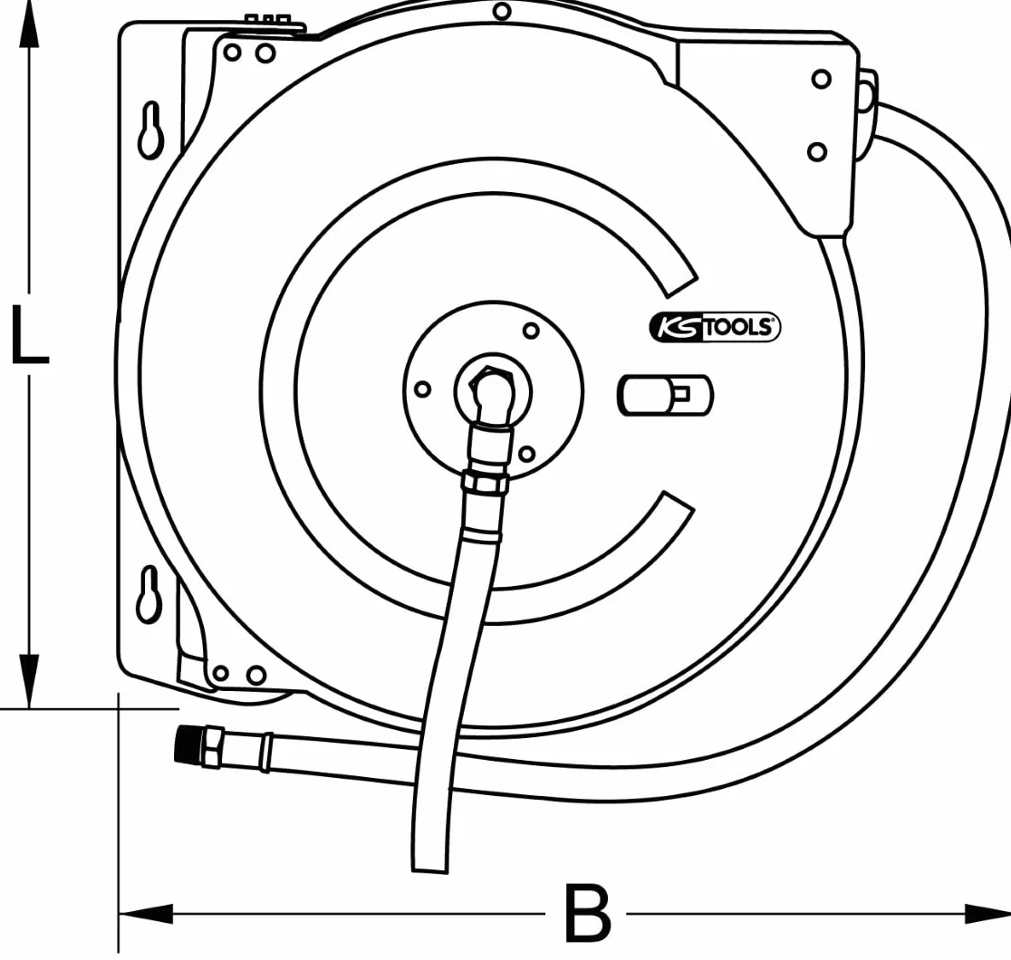 KS Tools 515.3440 Automat zwijak do przew. powietrza sprez Ø 10mm x 15m