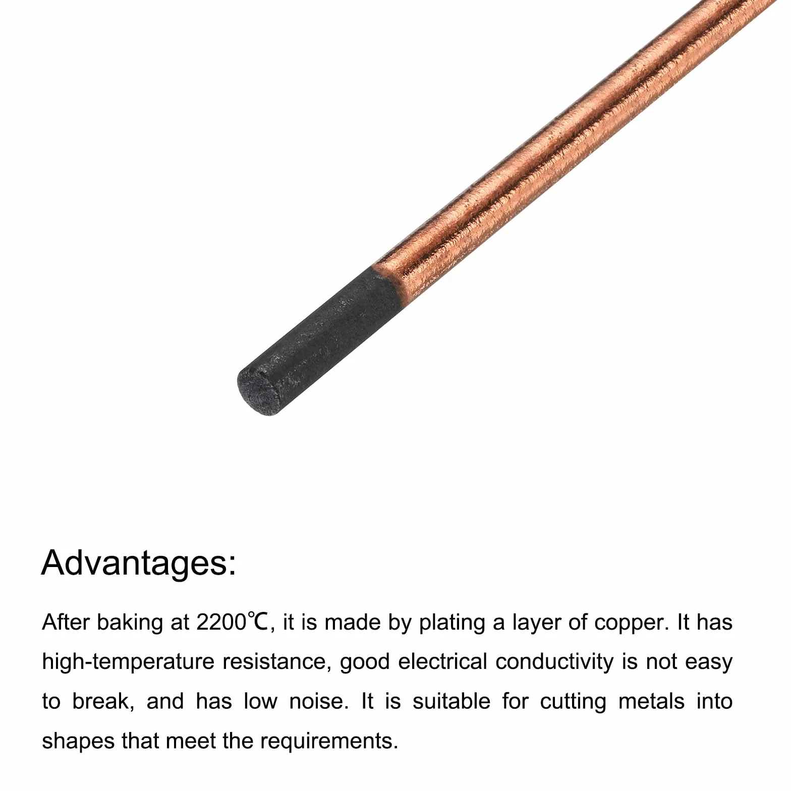 PATIKIL 10 szt. 5 mm x 305 mm (3/40.6 cmx30.5 cm) węglowe pręty żłobienia powietrznego miedziane grafitowe pręty elektrody do spawania