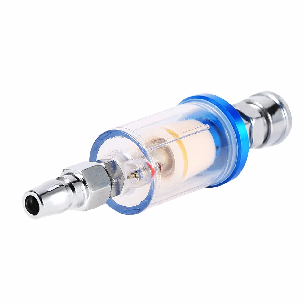 Tbest Filtr pistoletu malarskiego, filtr sprężarki Aria, spray czekan Filtr powietrza Filtr wody Filtr przezroczysty Separator wilgoci Mini filtr powietrza Sprężarka powietrza