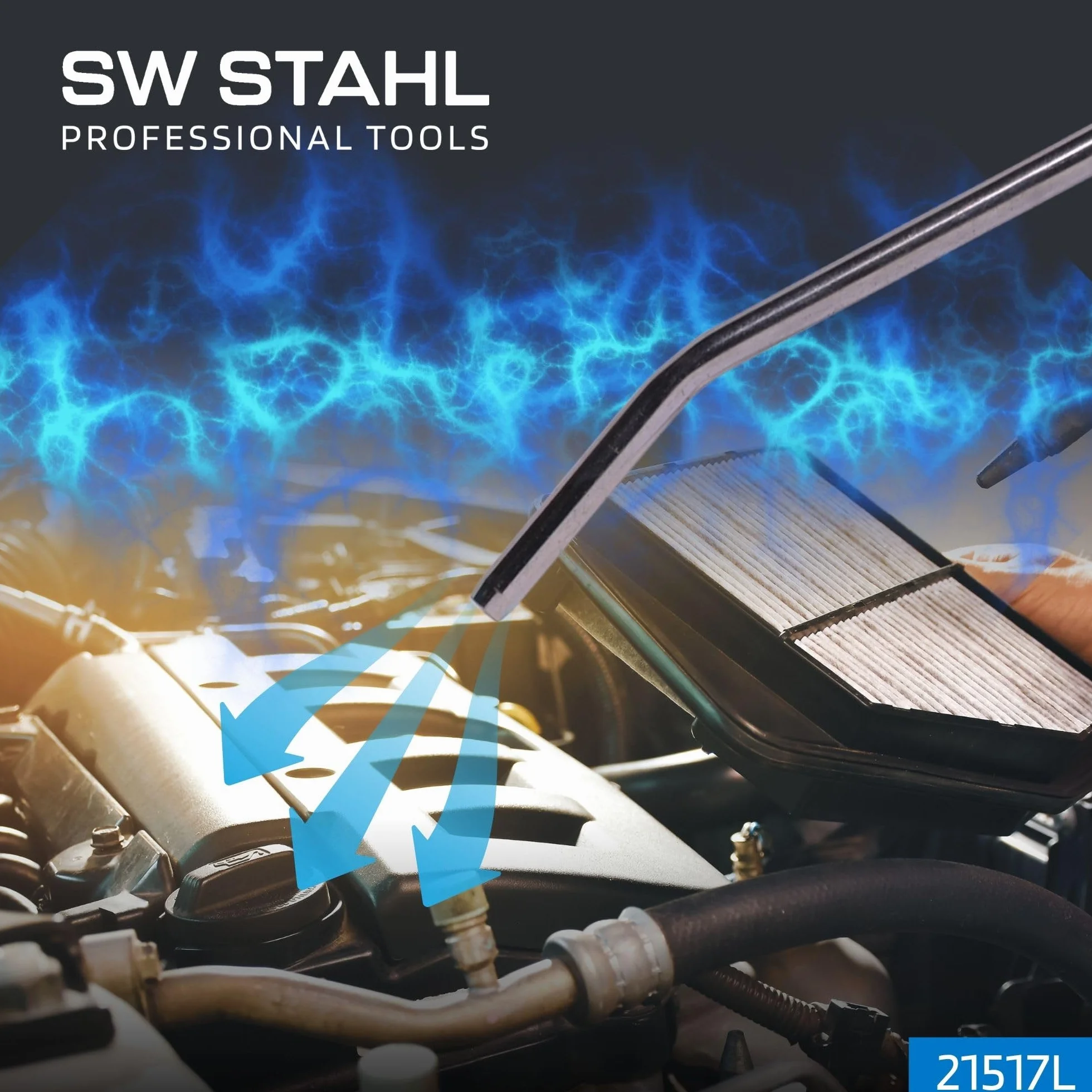 SW-Stahl 21517L pistolet do wydmuchiwania sprężonego powietrza 250 mm