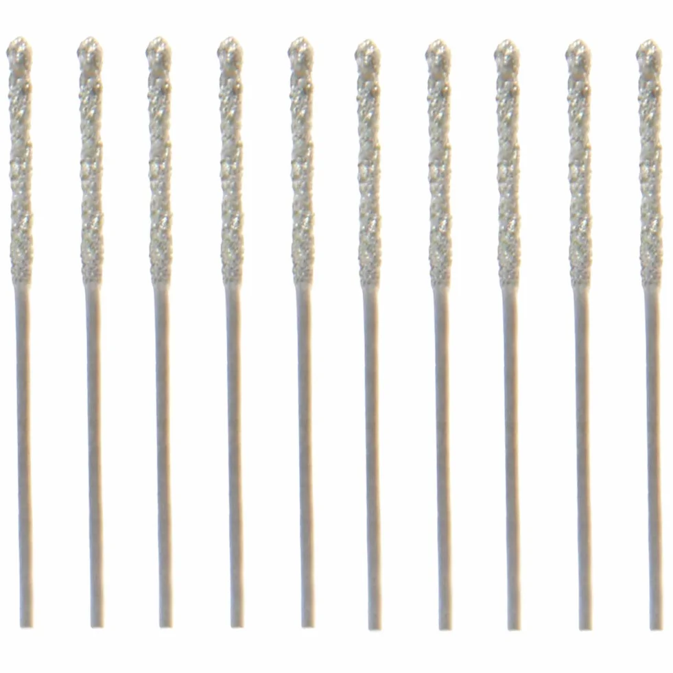 Utoolmart 0,8 mm Emery wiertła spiralne stal szybkotnąca do wiercenia biżuterii, ceramiki, szkła, materiałów półprzewodnikowych 10 szt.