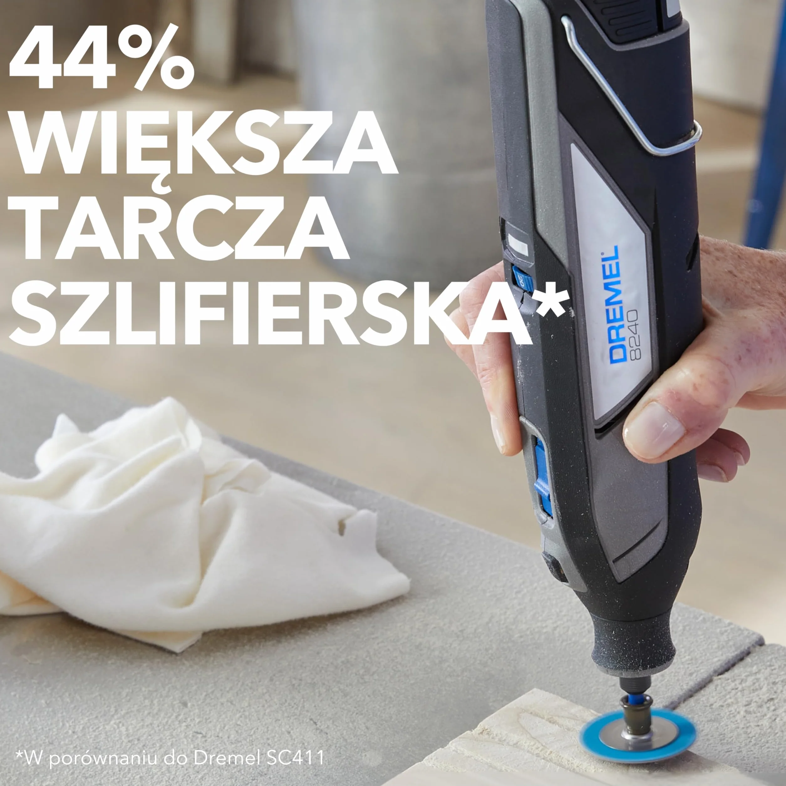 Dremel MAX wysokowydajna tarcza szlifierska (SC411DM), 3 tarcze szlifierskie z tlenku glinu o średnicy 3,2 mm do kształtowania/wygładzania drewna, tworzywa sztucznego, metalu