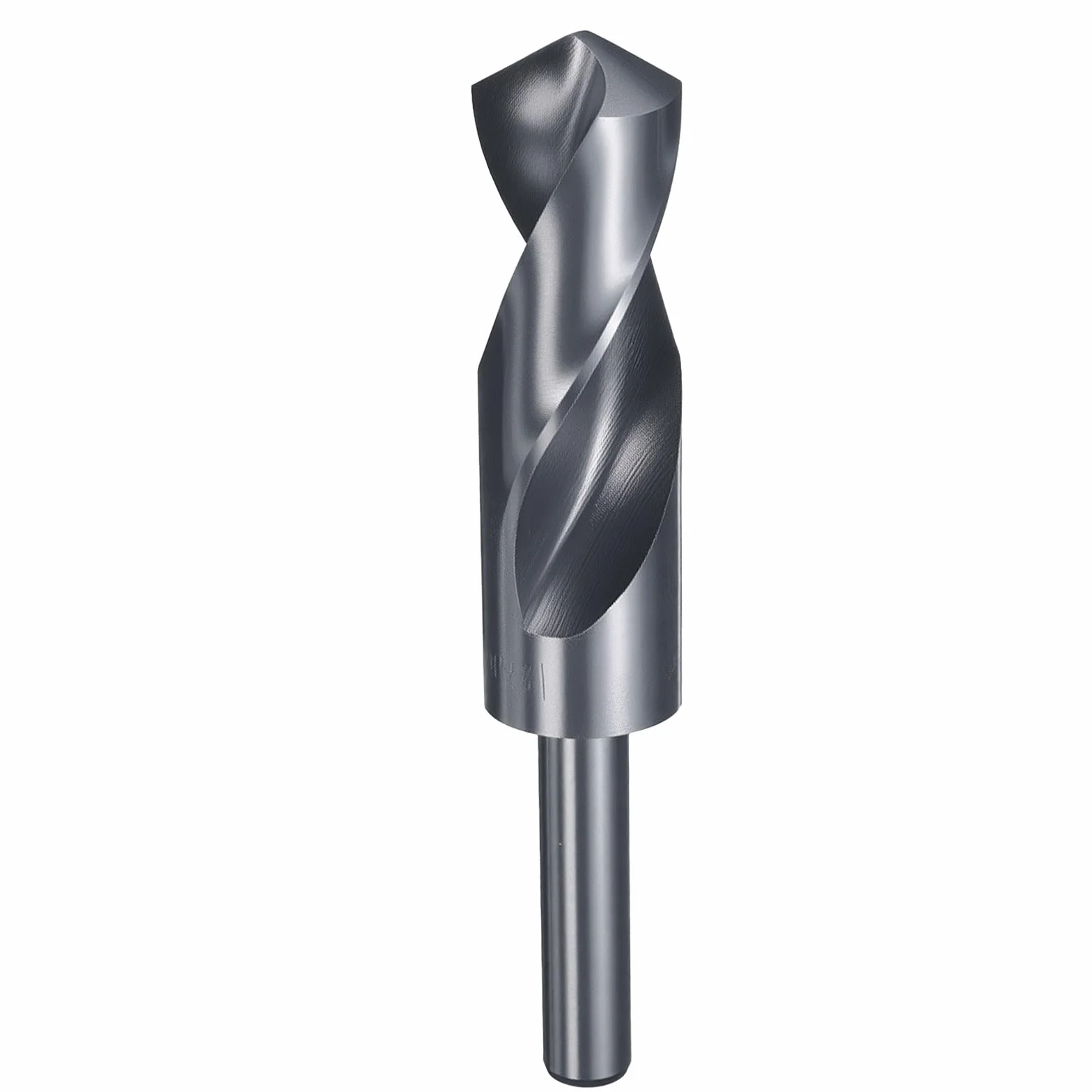 QUARKZMAN Trzpień wiertła 27 mm 1/2", stożkowy trzonek okrągły, 4341, stal szybkotnąca, azotowanie, czarna, standardowa końcówka 118°, do tworzywa sztucznego, drewna, miedzi, aluminium, żelaza