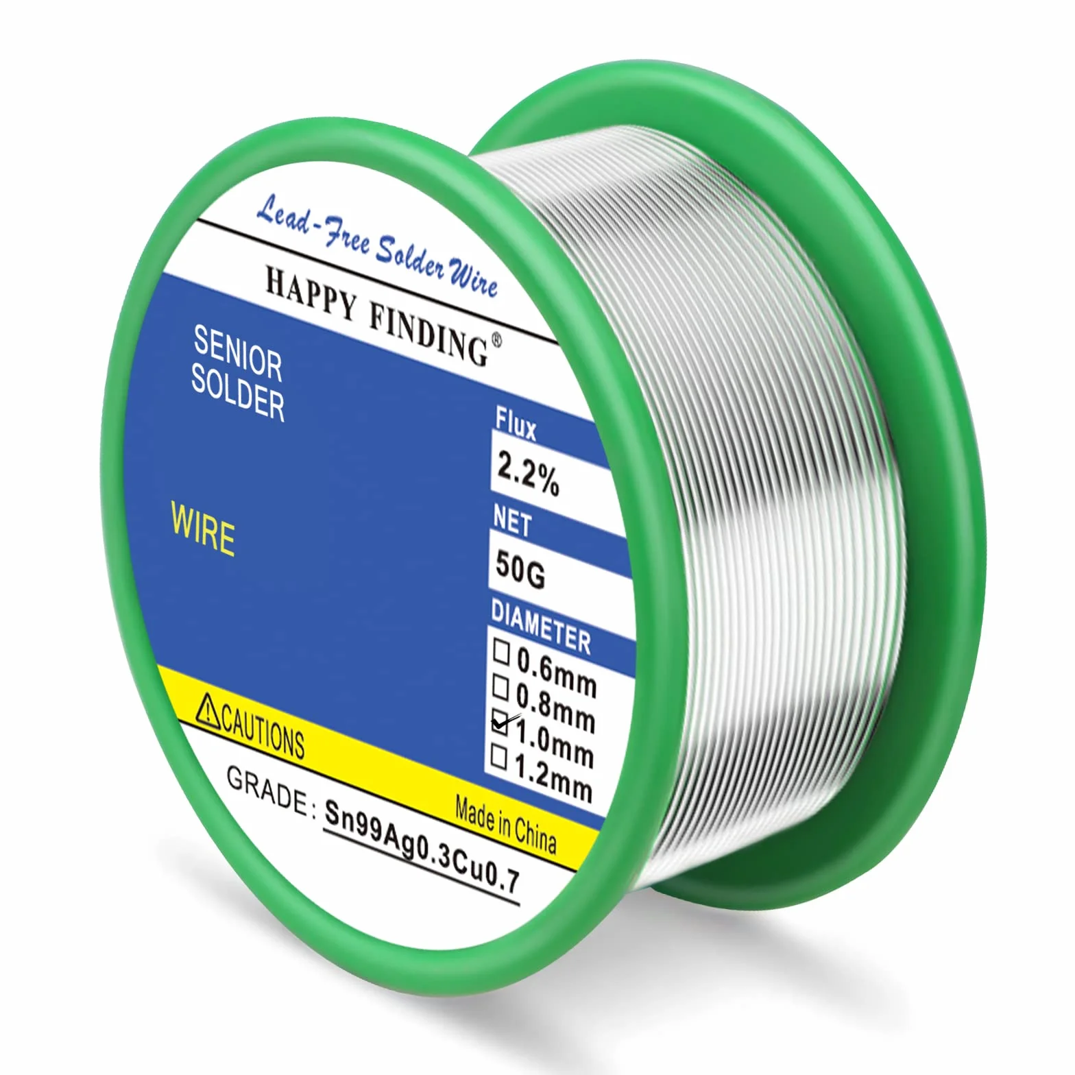 Lutowanie, Lutownik bezołowiowy z rdzeniem rosynowym (Sn99 Ag0,3 Cu0,7/1,0 mm, 50 g)