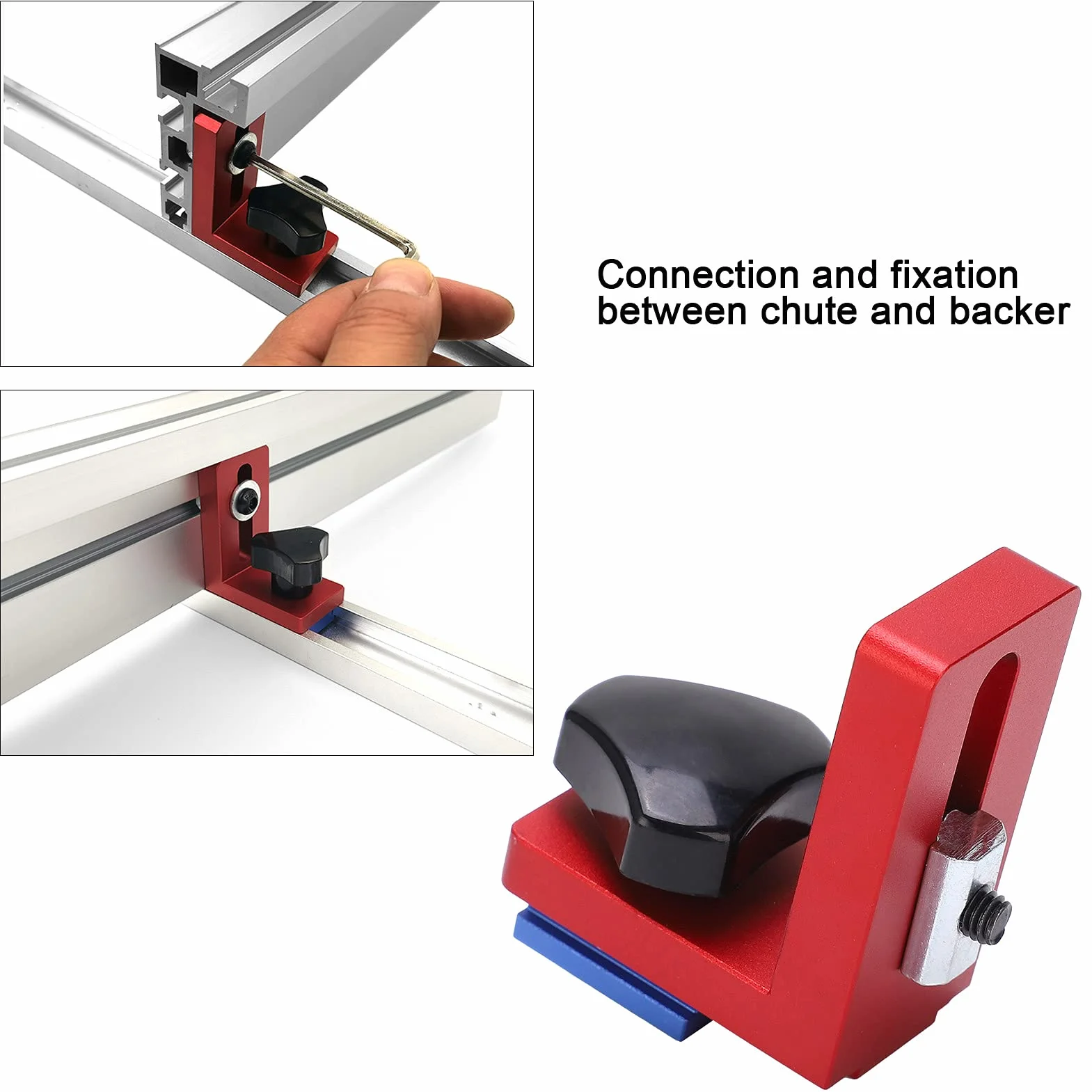 Marhynchus MITER Track Stop, Aluminium Stop Topy T Tractwa Tractwa Chute Locator, Drewniane Akcesoria do Stolika, 1PCS