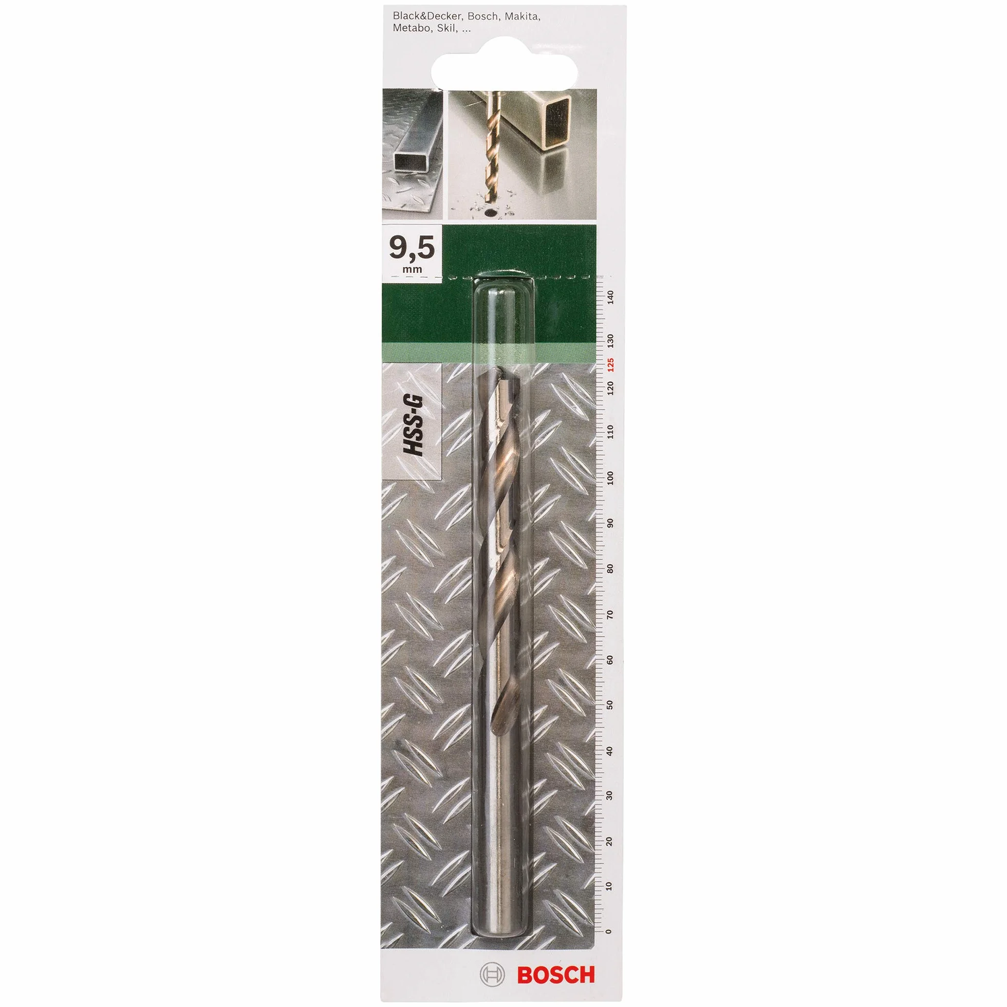 Bosch Wiertła do metalu HSS-G, DIN 338 D = 9,5 mm; L = 125 mm