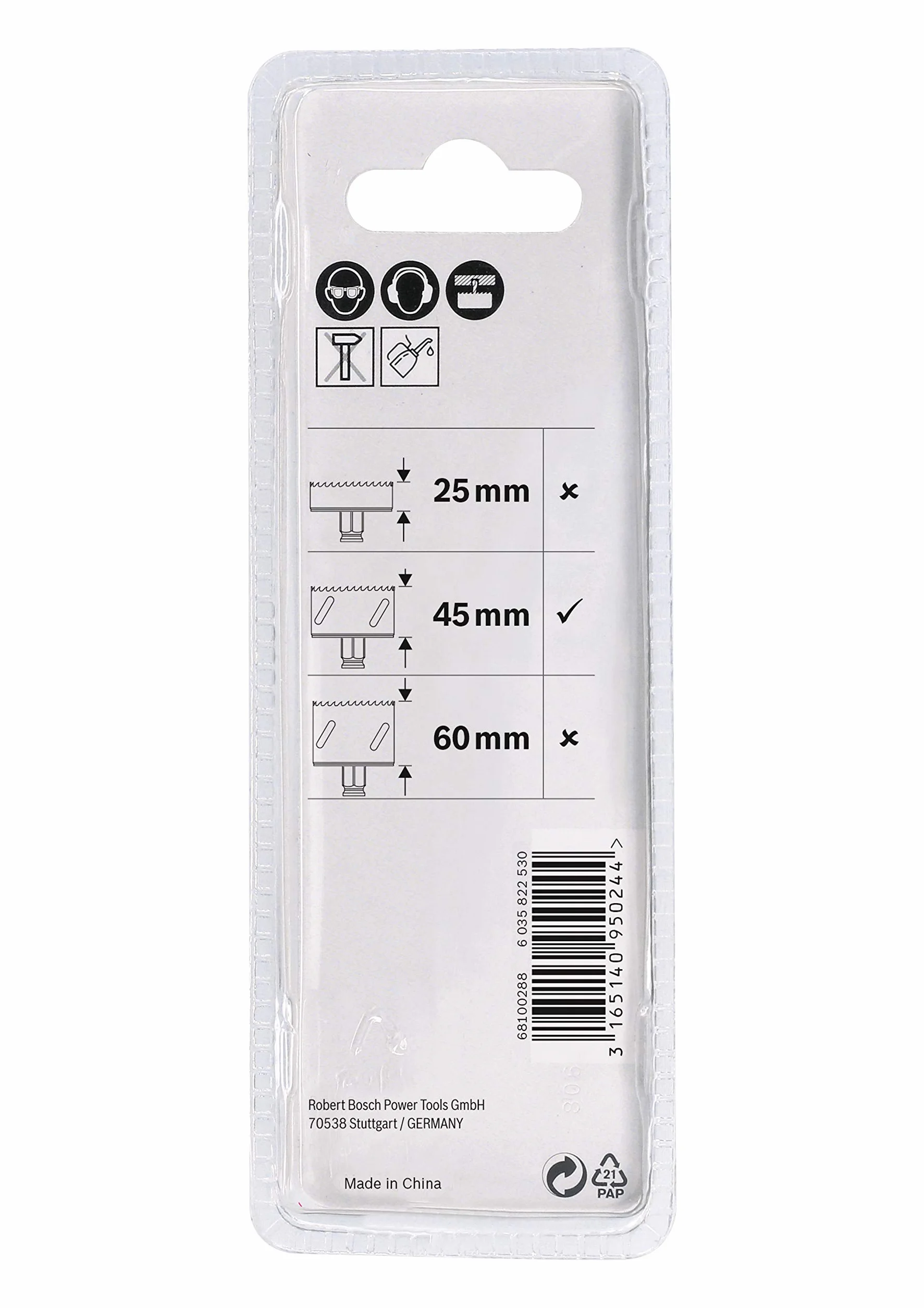 Bosch Professional 1x Wiertło prowadzące Plus HSS-Co (Ø 7.15 x 85 mm, Akcesoria do otwornicy)