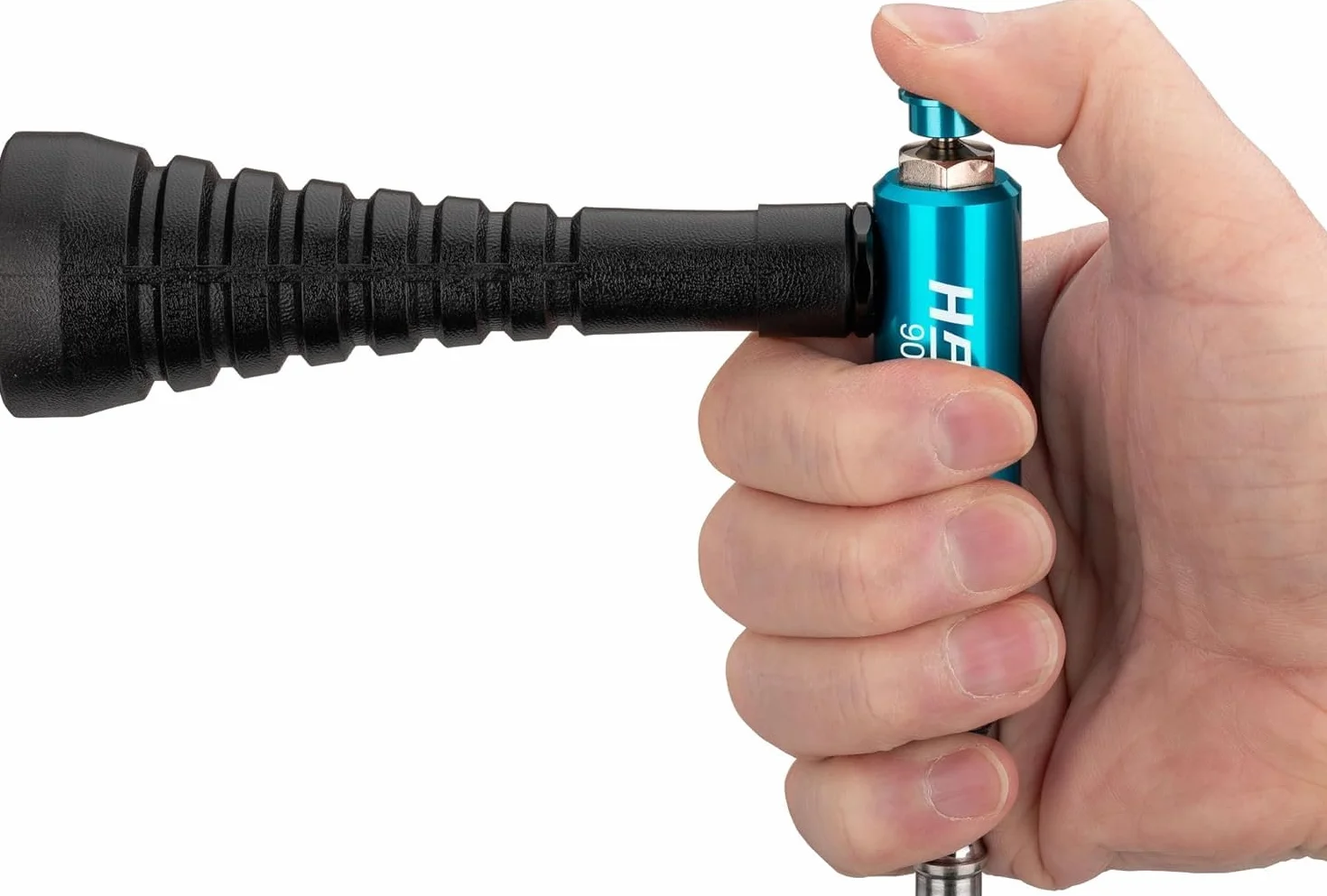 HAZET turbo pistolet pneumatyczny 9040T-1, dysza wirowa do silnego impulsu powietrza, 6 bar, z ergonomicznym uchwytem, do szybkiego usuwania wiórów, mat podłogowych, felg