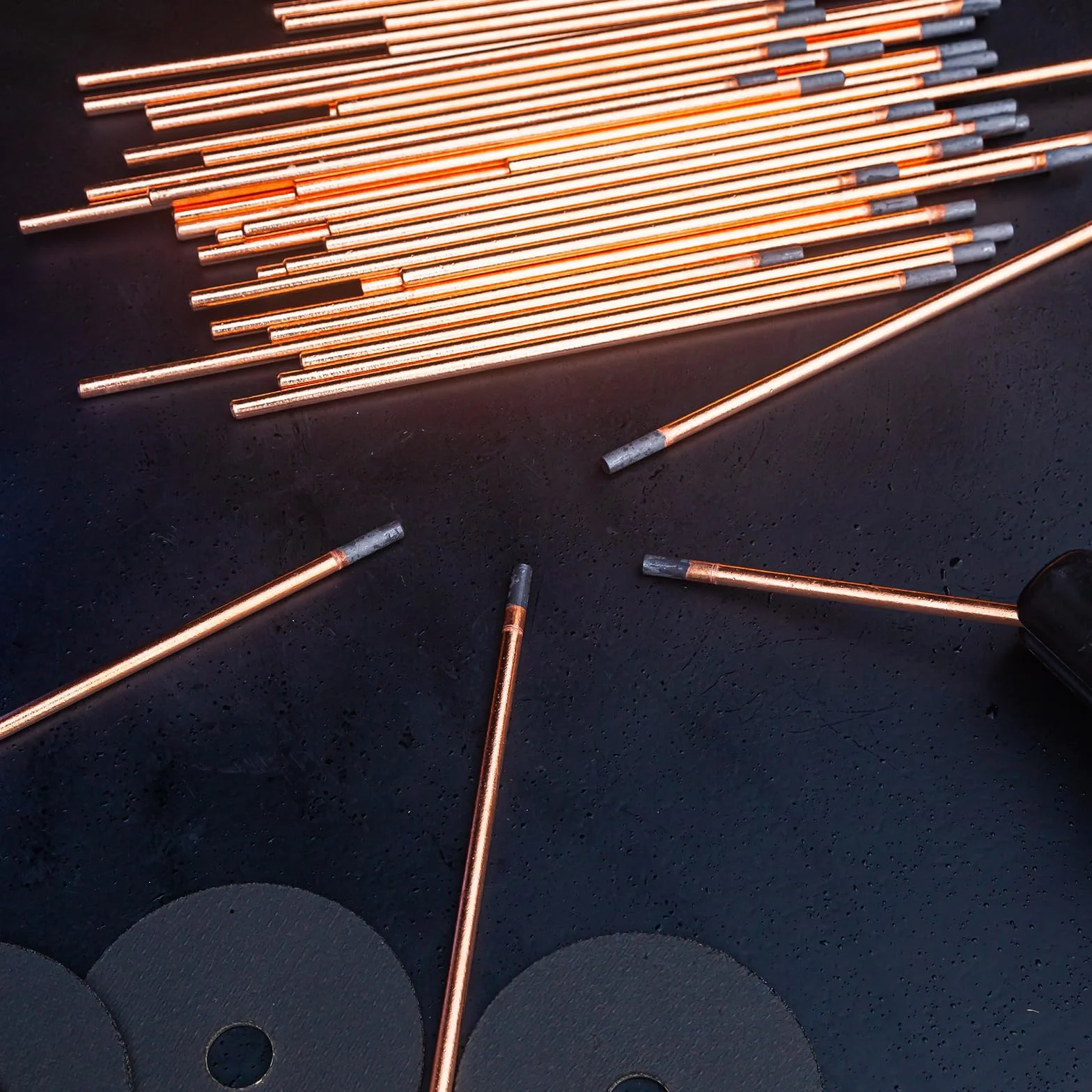 PATIKIL 10 szt. 5 mm x 305 mm (3/40.6 cmx30.5 cm) węglowe pręty żłobienia powietrznego miedziane grafitowe pręty elektrody do spawania