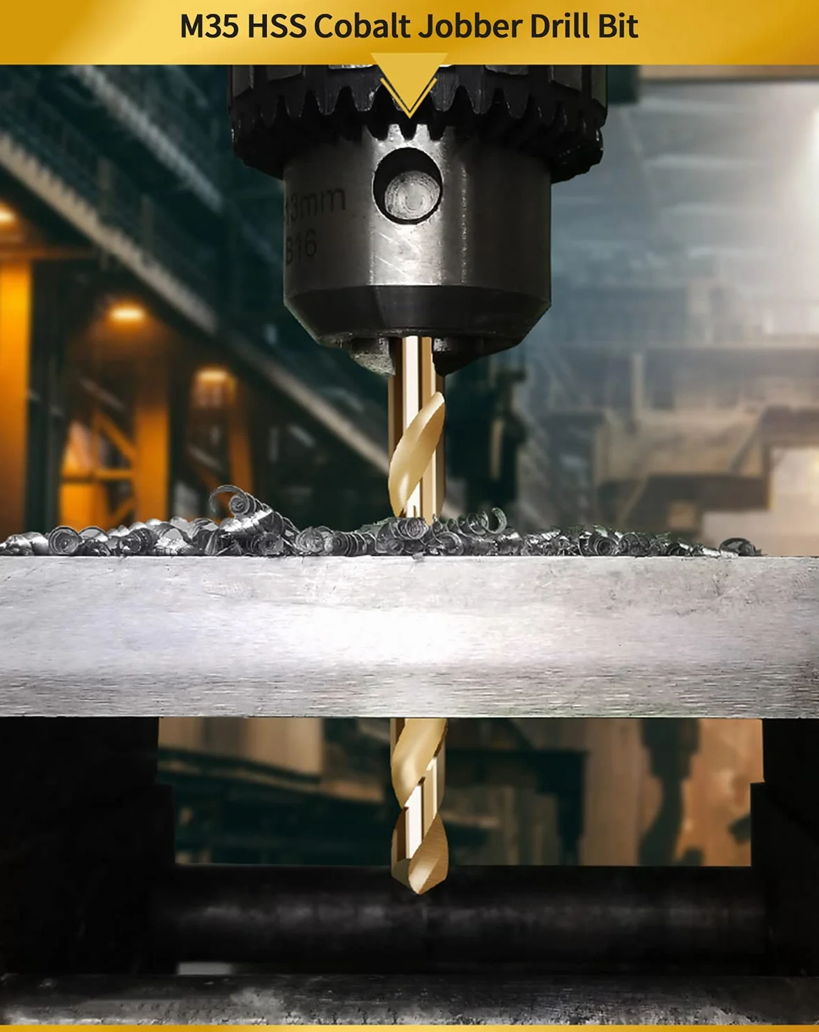 Meccion Wiertło HSS Cobalt Jobber 5 szt. wiertło kręte 6,0 mm do wiercenia stali nierdzewnej i metalu