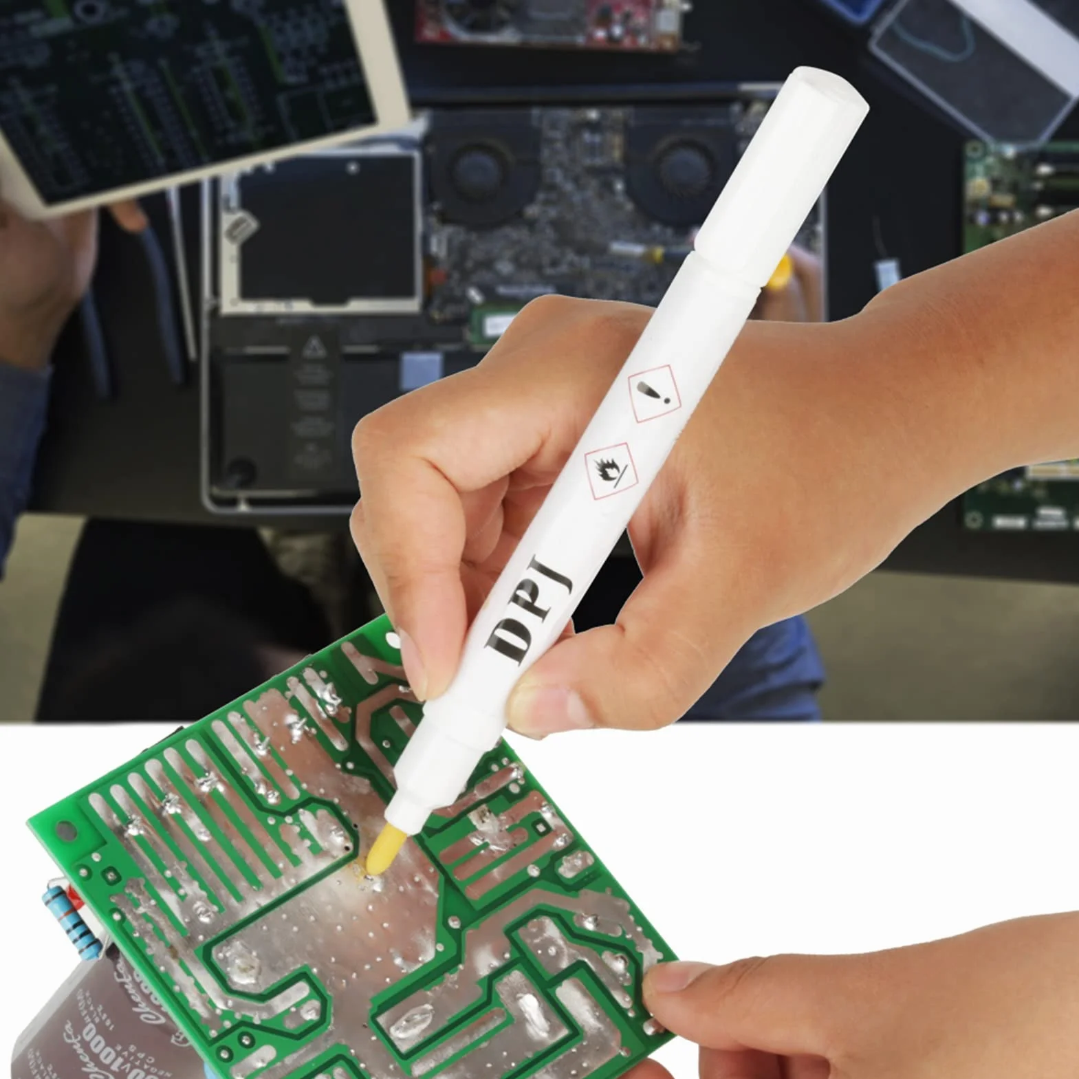 13 Cm CW8100 Topnik Lutowniczy w Pisaku, Topnik Kalafoniowy o Niskiej Zawartości Substancji Stałych, Topnik Bez Czyszczenia do Lutowania PCB