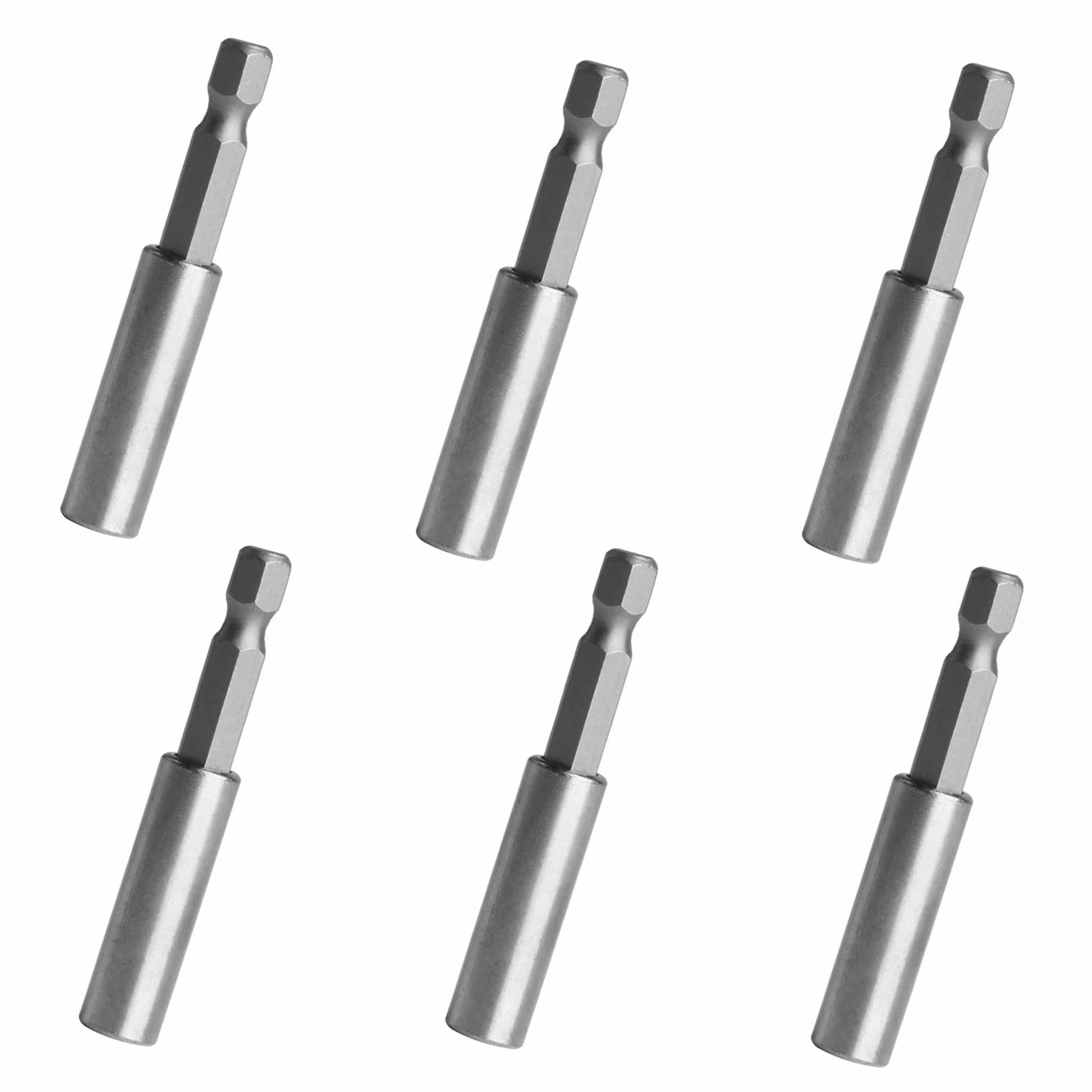 6 sztuk magnetyczny uchwyt na wiertło udarowe o długości 60 mm, profesjonalny uchwyt wkrętarki udarowej, uchwyt na wkrętarkę magnetyczną 1/4 cala przedłużenie