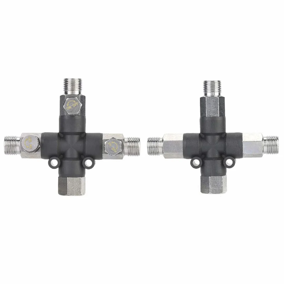 3-Dro?ny Adapter Rozdzielacza Powietrza do Aerografu, Z??cze W??a 1/8", Metalowy Dystrybutor Powietrza do Po??cze¨½ Aerografu