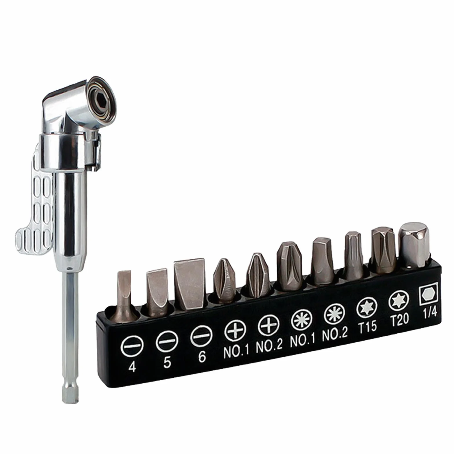 Right Angle Drill, Screwdriver Bit Set, Drill 90 Right Angle, Pocket Screwdriver, Extension Right Angle Drill, Versatile Right Angle Design Comprehensive Screwdriver Set for Men Husband Dad