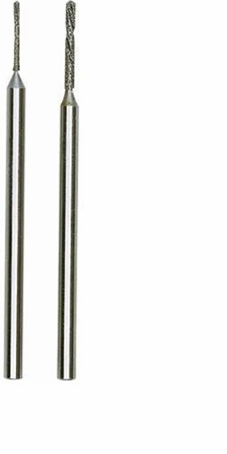 Proxxon 28255 wiertło spiralne diamentowe 2 sztuki 0,8 + 1,2 mm, srebrne