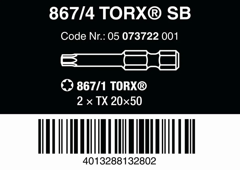 Wera 867/4 Z TORX 20 x 50 mm SB