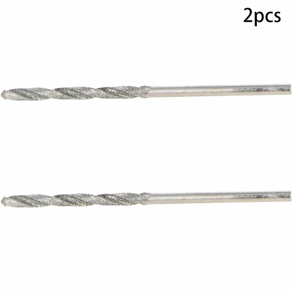Utoolmart 2,5 mm Emery wiertła spiralne stal szybkotnąca do wiercenia biżuterii, ceramiki, szkła, materiałów półprzewodnikowych 2 szt