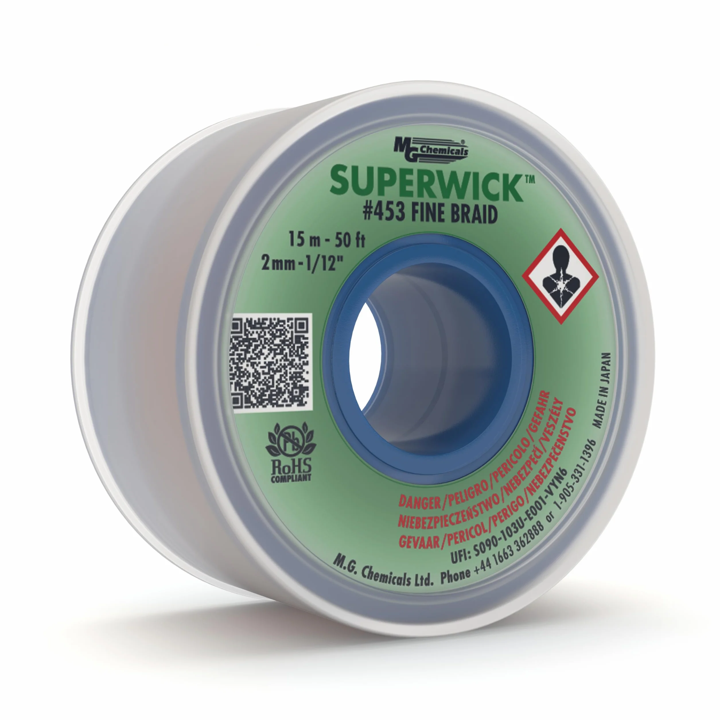 MG Chemicals #453 Fine Braid Super Wick™ – rozlutowująca, 2,0 mm szerokości
