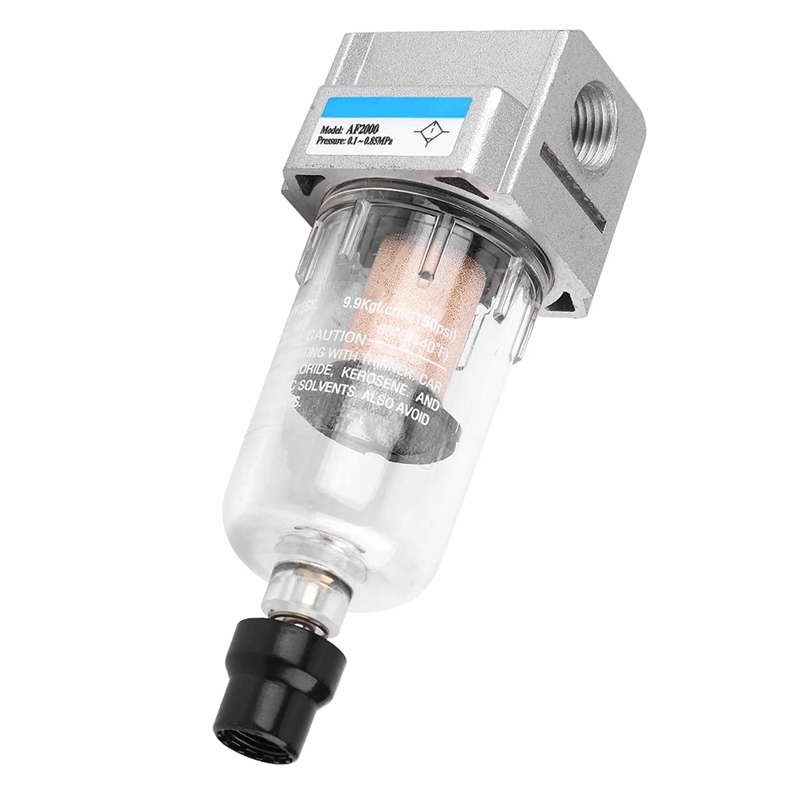 Filtr powietrza G1/4" 750L/min, separator wody i oleju do sprężonego powietrza AF2000-02, automatyczny filtr cząstek stałych, wymiana przewodu powietrza, filtr wody i oleju