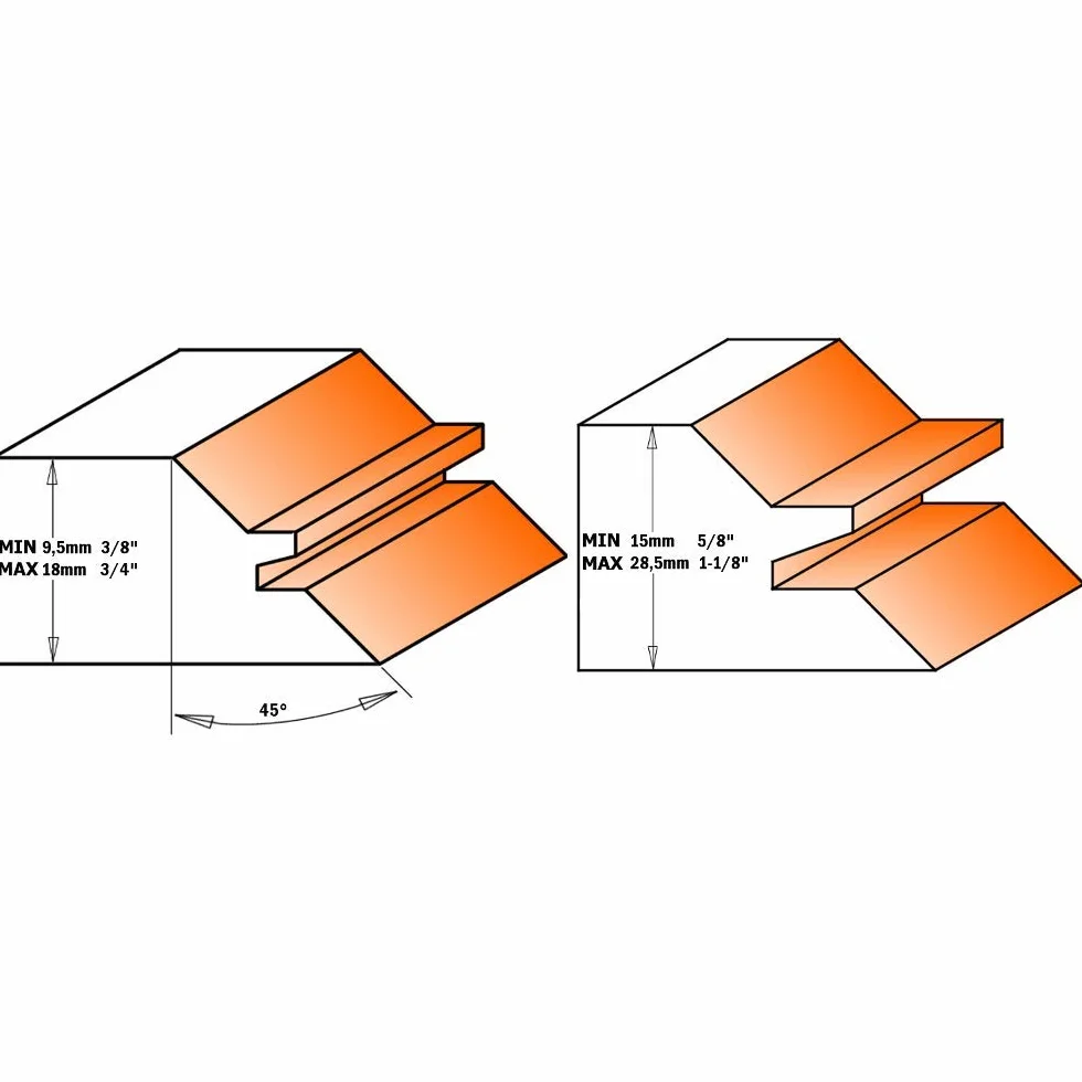 CMT Orange Tools 955.504.11 – truskawka Grapevine 45 stopni HM S 12 D 50,8 x 22,2, Grigio/Arancio