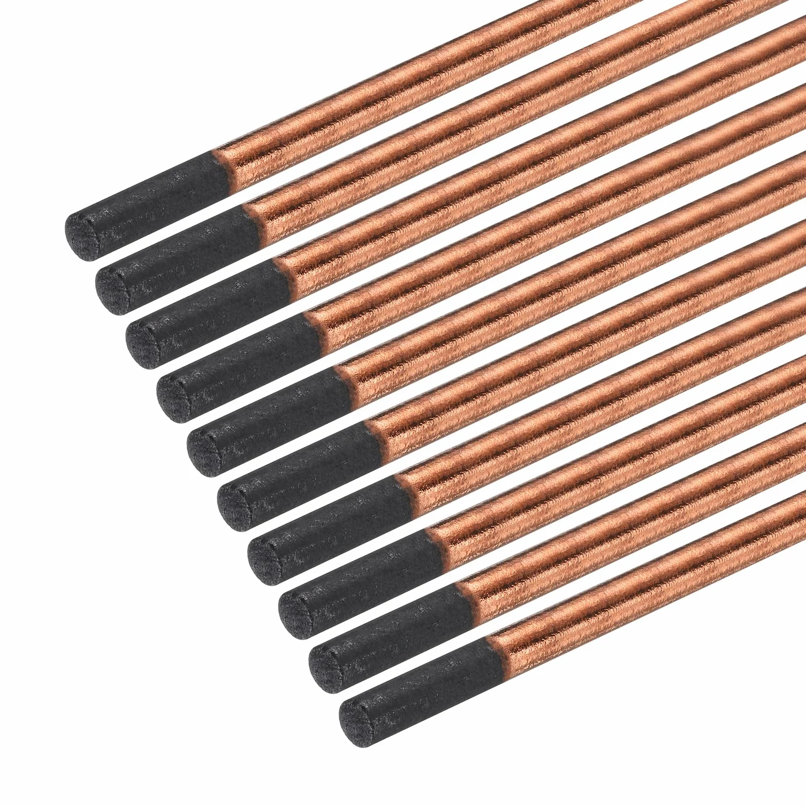 PATIKIL 10 szt. 5 mm x 305 mm (3/40.6 cmx30.5 cm) węglowe pręty żłobienia powietrznego miedziane grafitowe pręty elektrody do spawania
