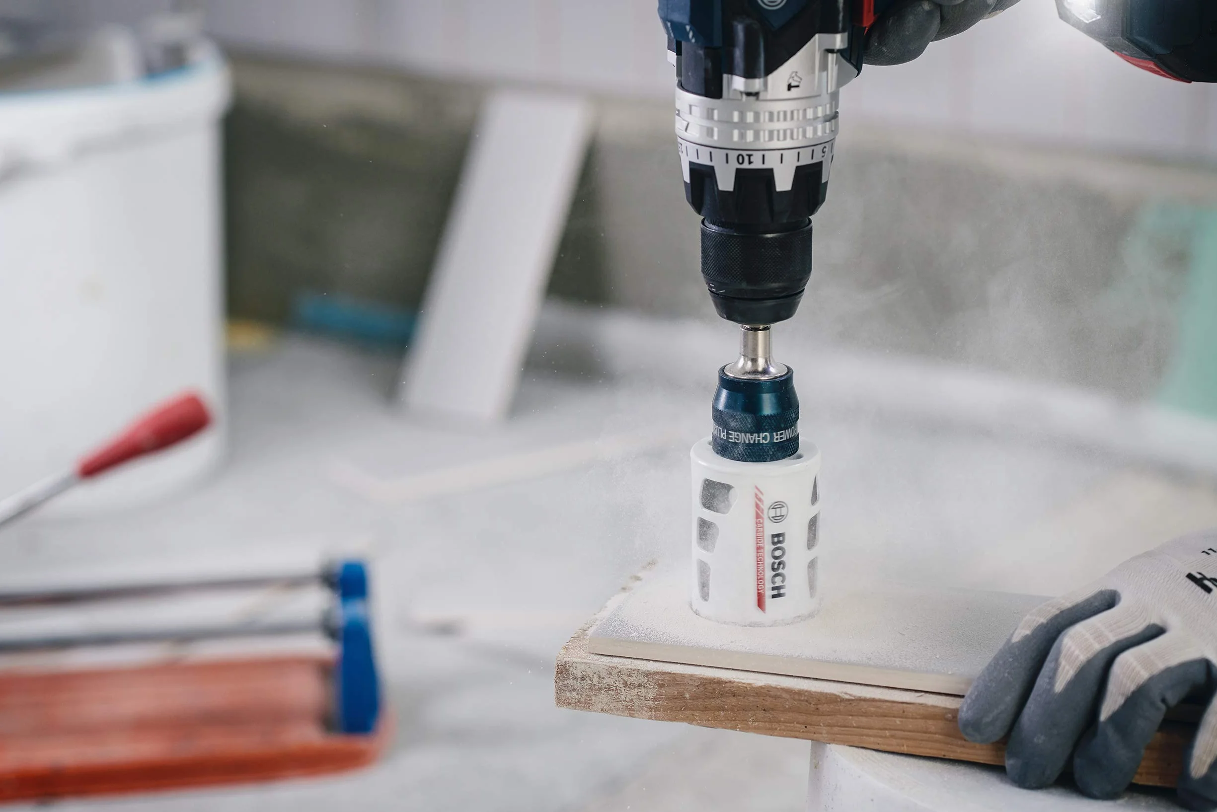 Bosch Professional 1x Wiertło prowadzące Plus HSS-Co (Ø 7.15 x 85 mm, Akcesoria do otwornicy)