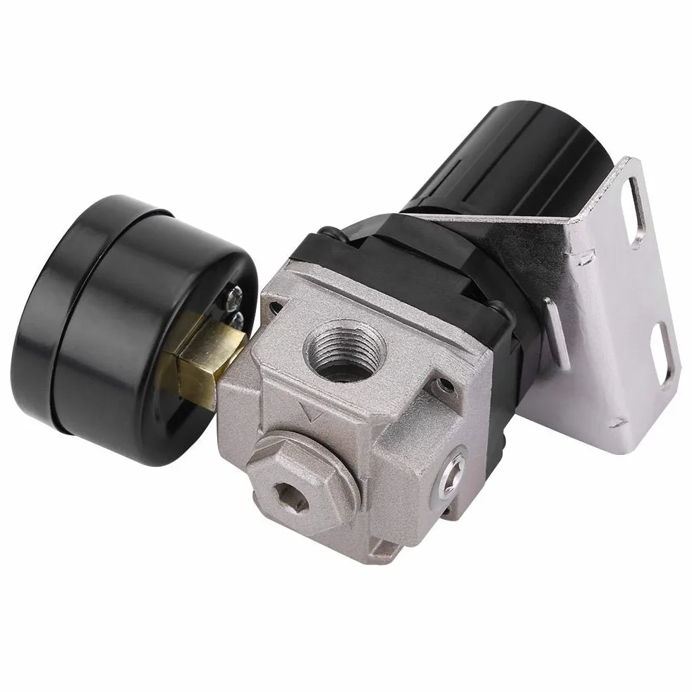 Reduktor ciśnienia G1/4 Regulator ciśnienia Haofy Zawór kontroli ciśnienia z manometrem 0,05 ~ 0,85Mpa Regulowany zawór sterujący przełącznikiem ciśnienia Zawór kontroli ciśnienia dla sprężarki powietrza Sprężarka powietrza